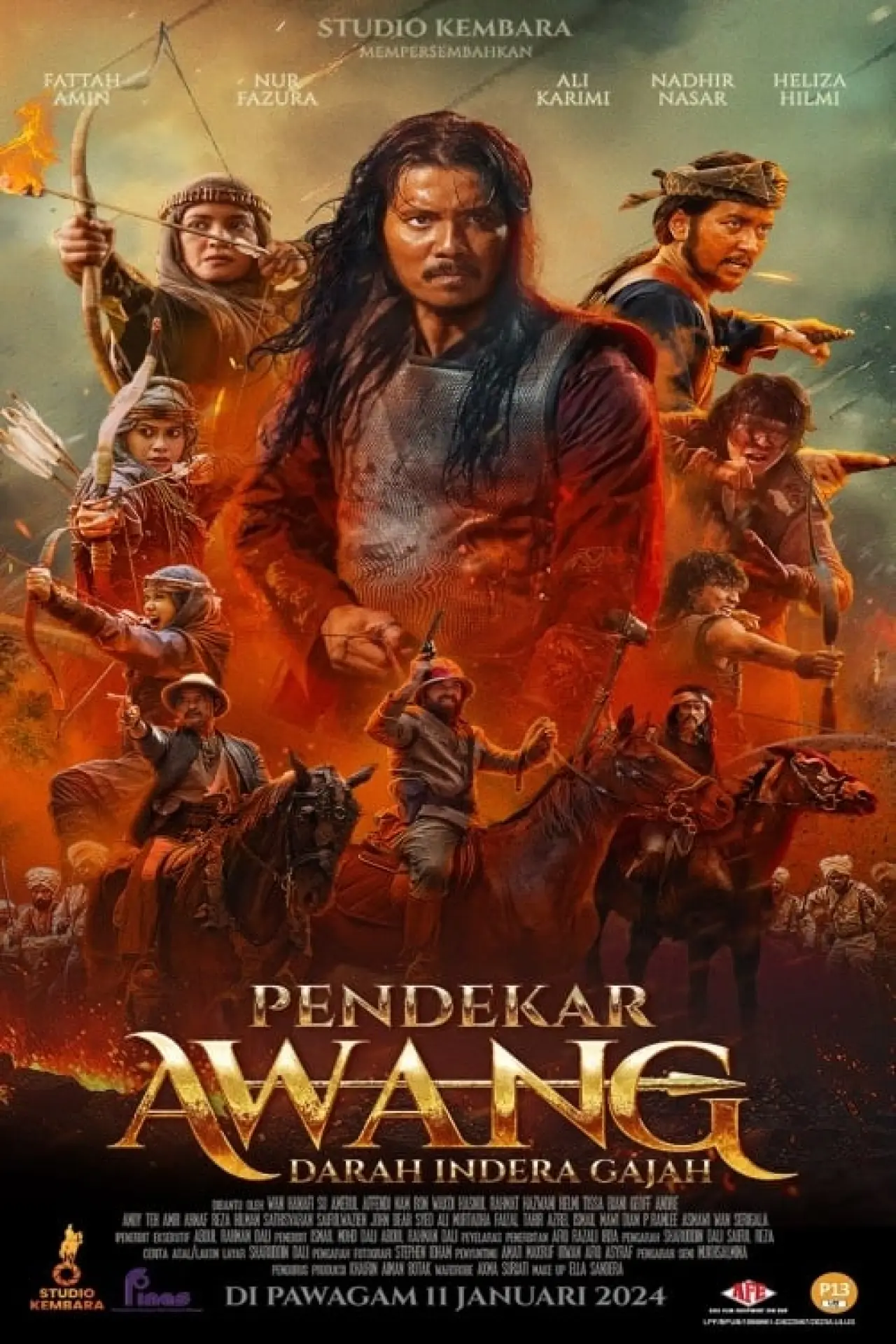 Plakat filmowy "Pendekar Awang: Darah Indera Gajah"
