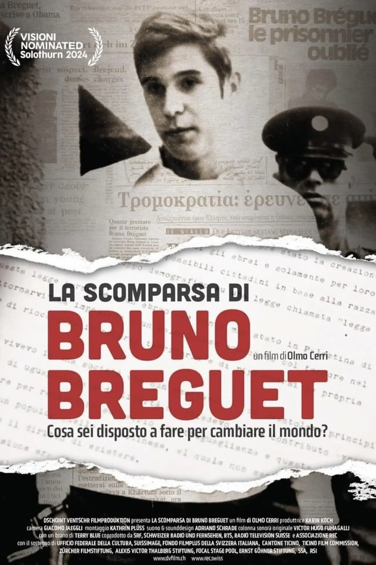 Plakat filmowy "La scomparsa di Bruno Bréguet"