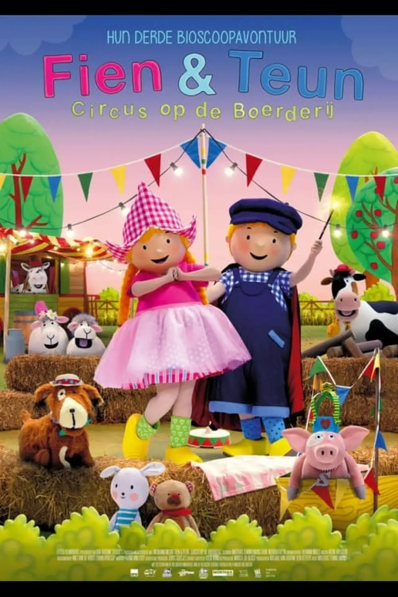 Plakat filmowy "Fien  & Teun: Circus op de boerderij"