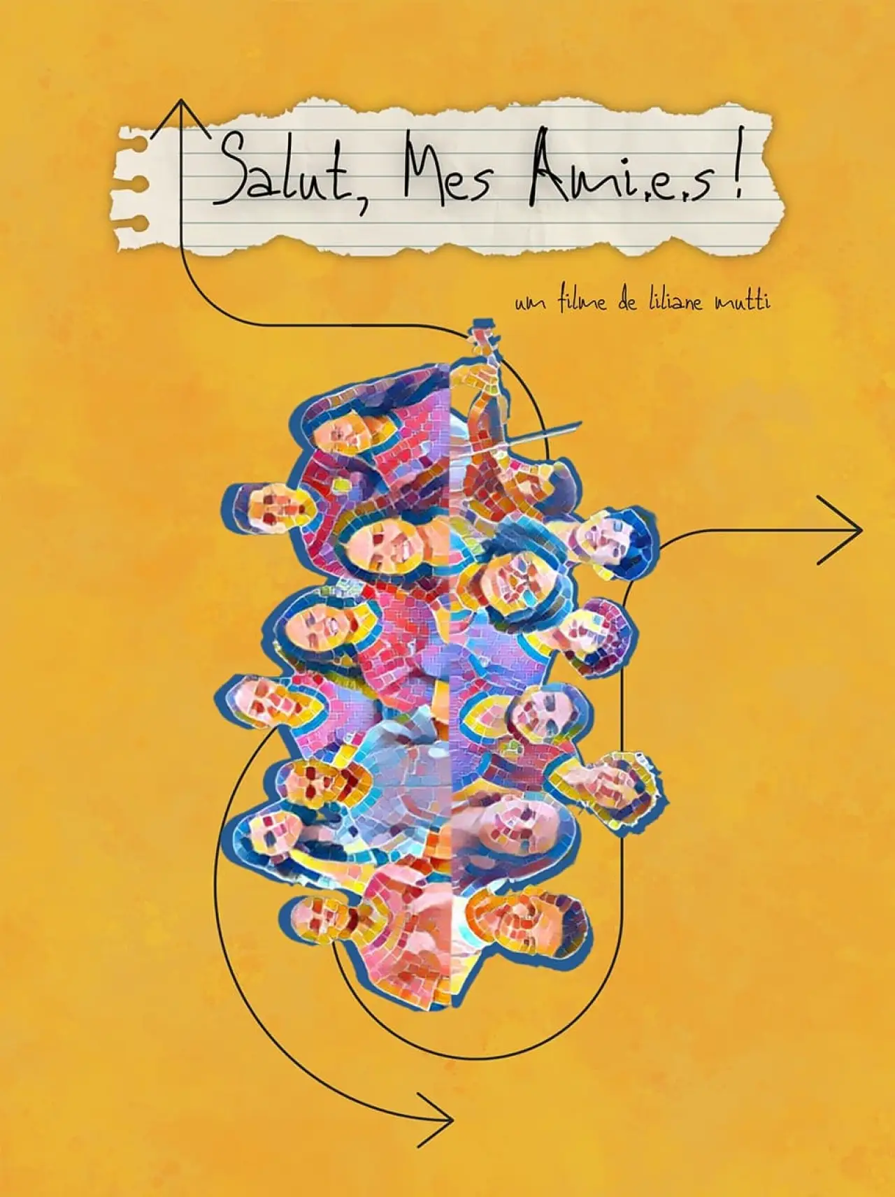 Plakat filmowy "Salut, mes ami.e.s!"