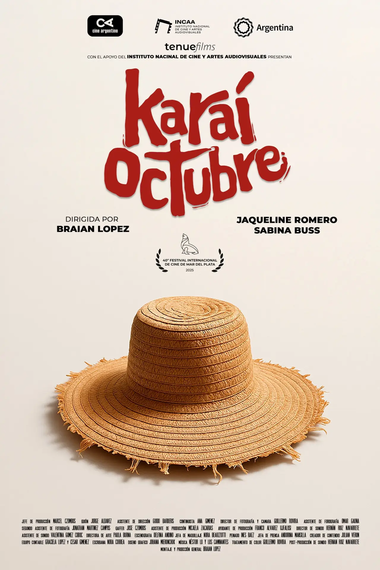 Plakat filmowy "Karaí Octubre"