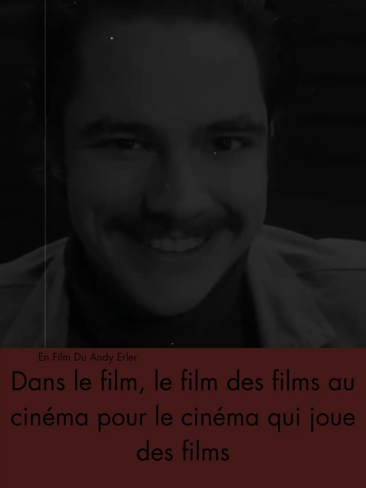 Plakat filmowy "Dans le Film, le Film des Films au Cinema Pour le Cinema qui Joue des Films"