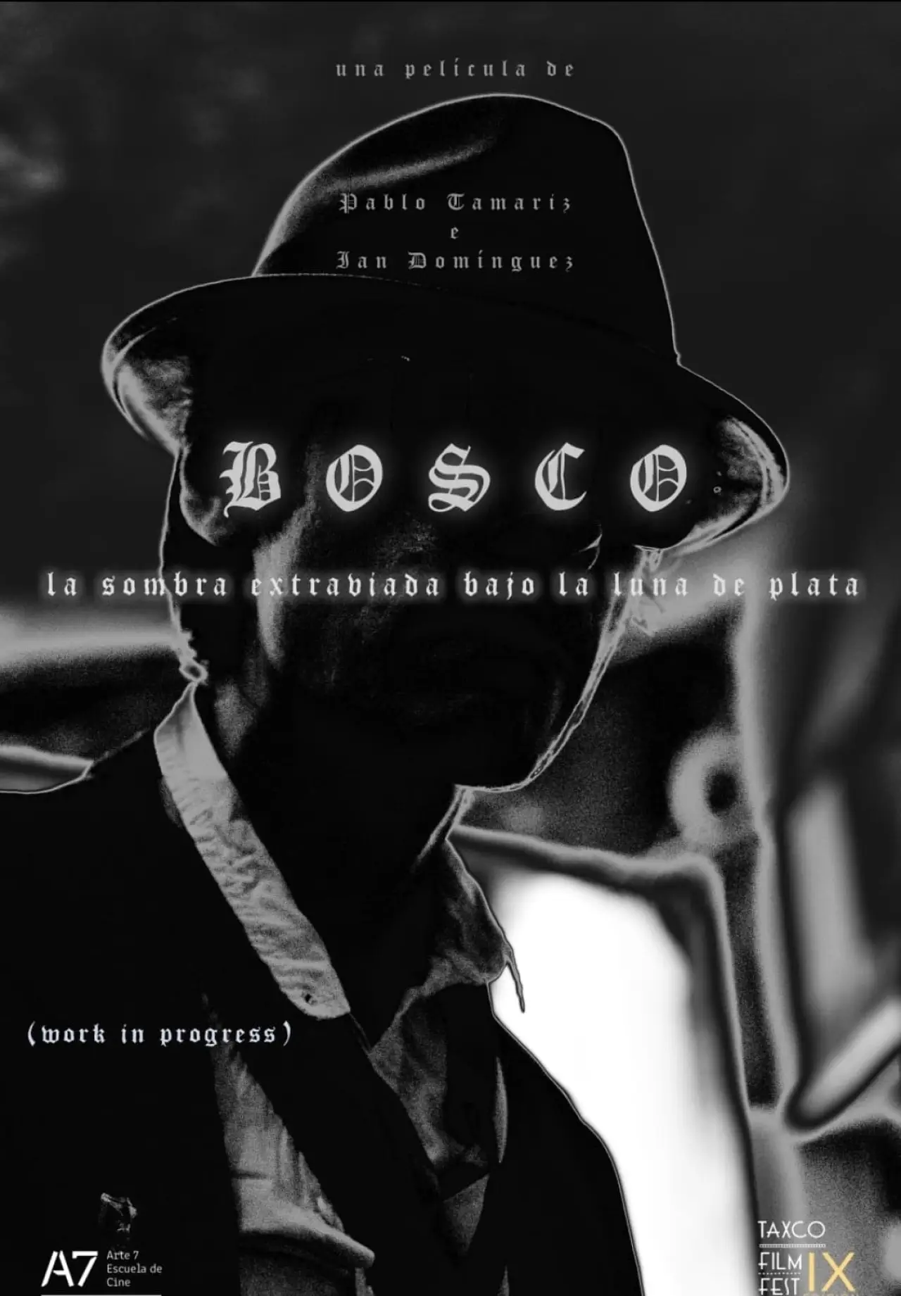 Plakat filmowy "Bosco: La Sombra Extraviada Bajo la Luna de Plata"