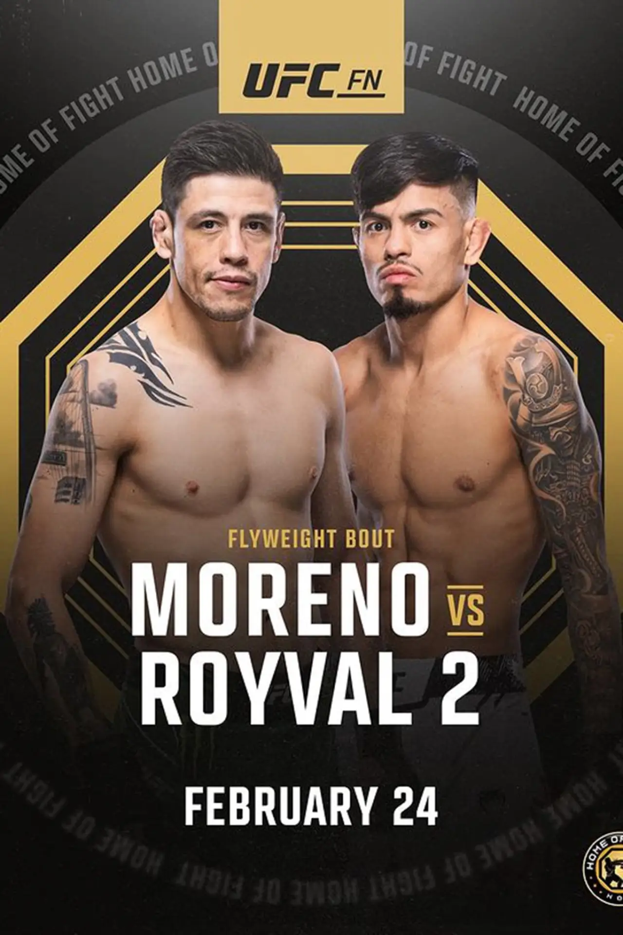 Plakat filmowy "UFC Fight Night 237: Moreno vs. Royval 2"