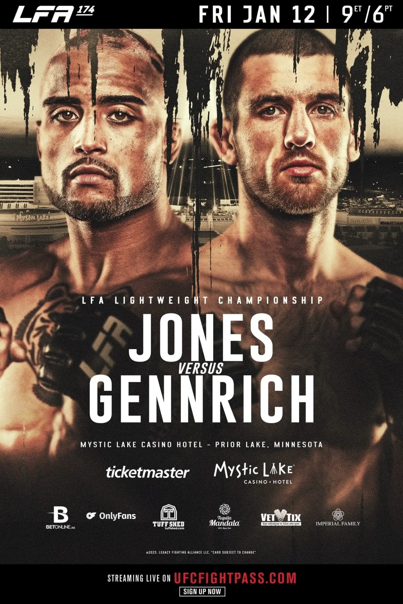 Plakat filmowy "LFA 174: Jones vs. Gennrich"