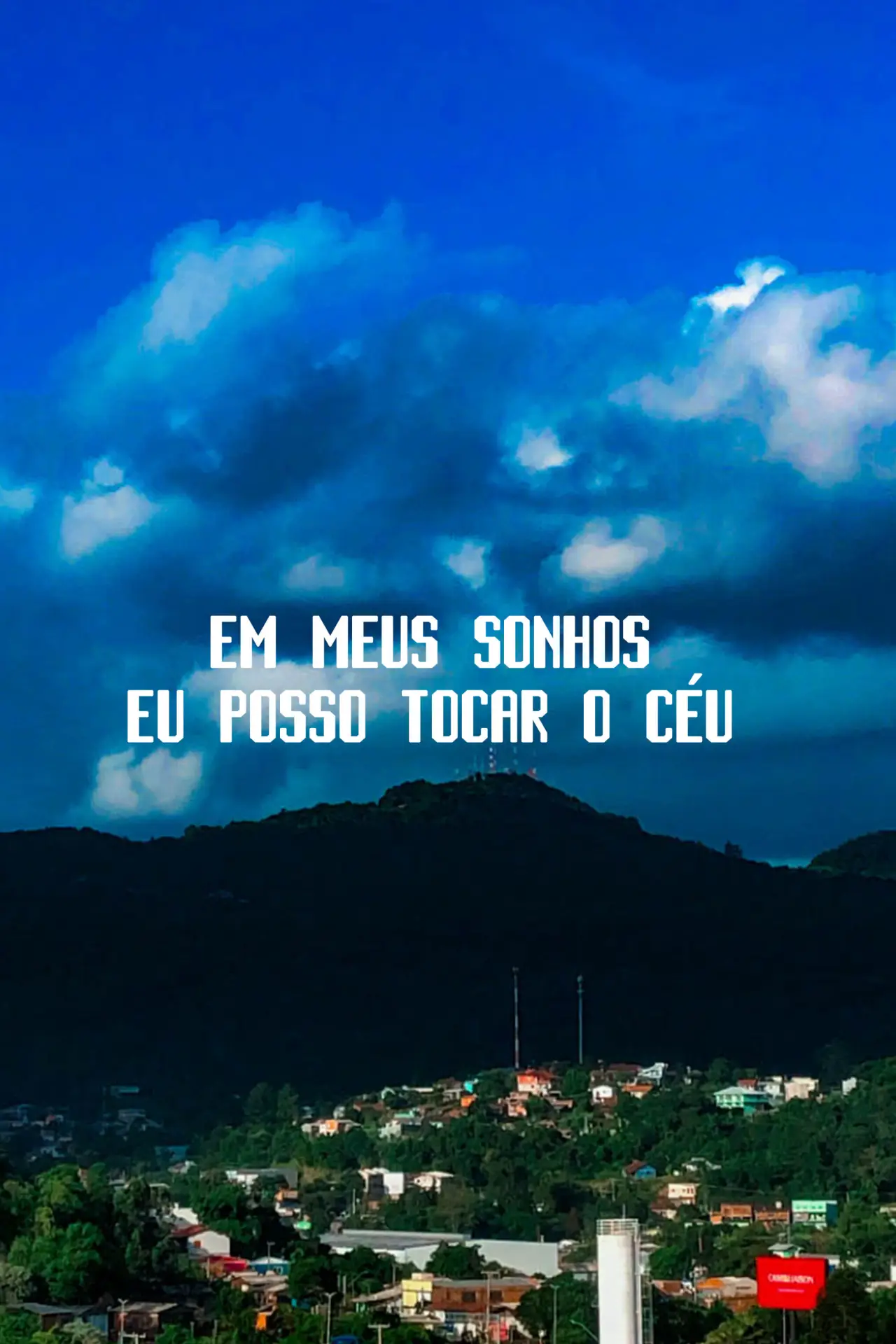 Plakat filmowy "Em meus sonhos eu posso tocar o céu"