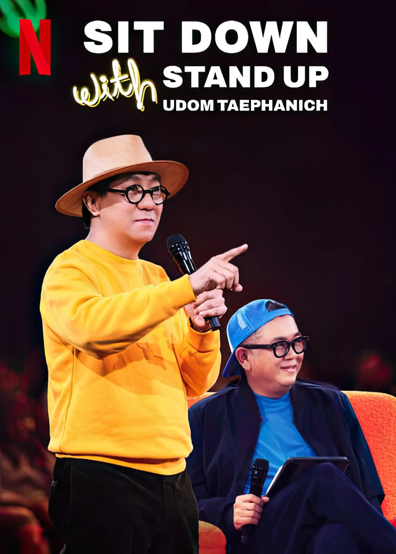 Plakat filmowy "Sit Down with Stand Up Udom Taephanich"