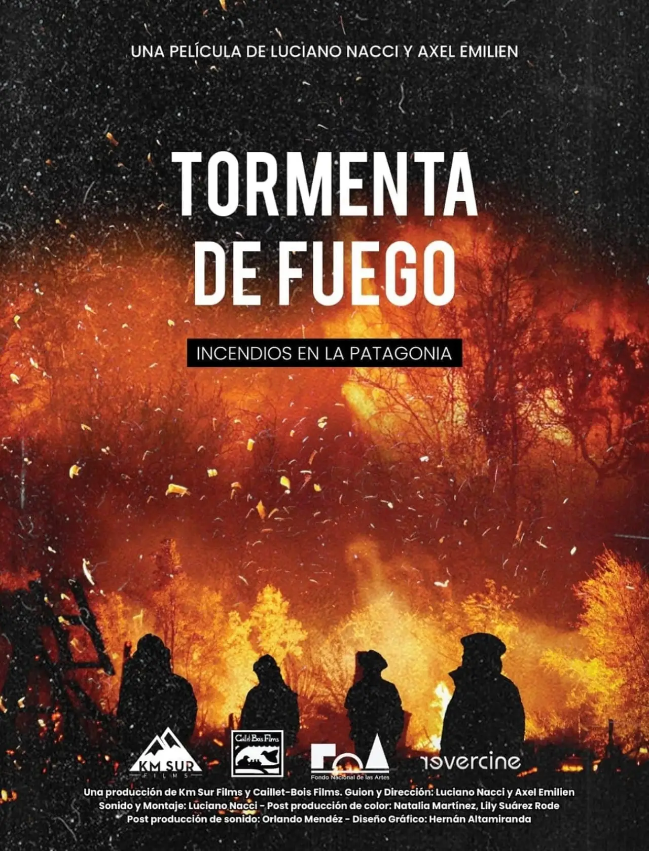 Plakat filmowy "Tormenta de fuego: Incendios en la Patagonia"