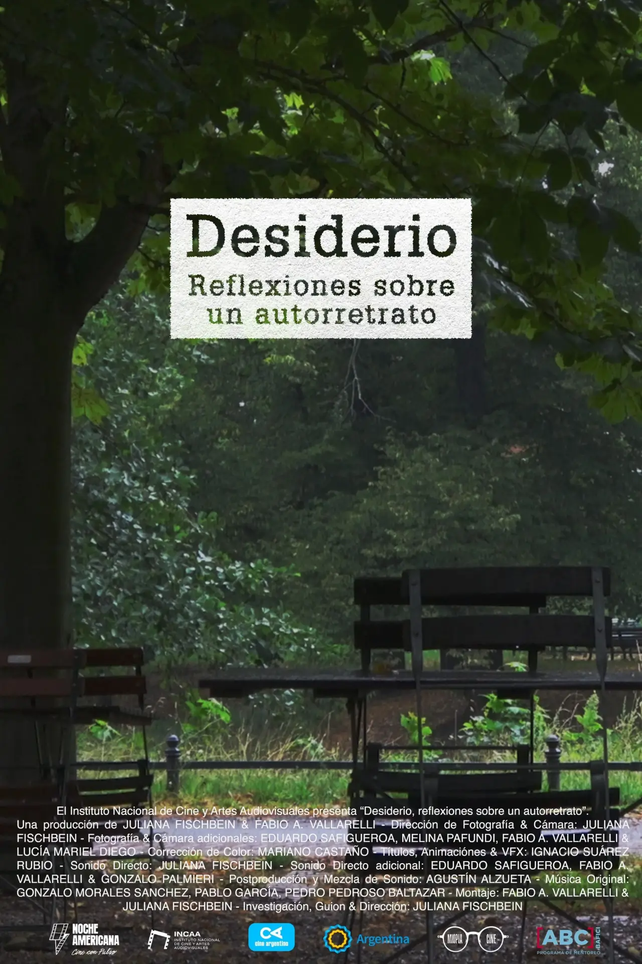 Plakat filmowy "Desiderio: Reflexiones sobre un autorretrato"