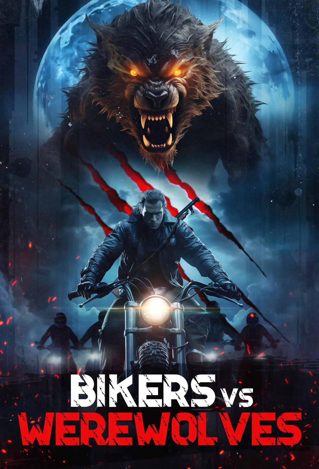 Plakat filmowy "Bikers vs Werewolves"