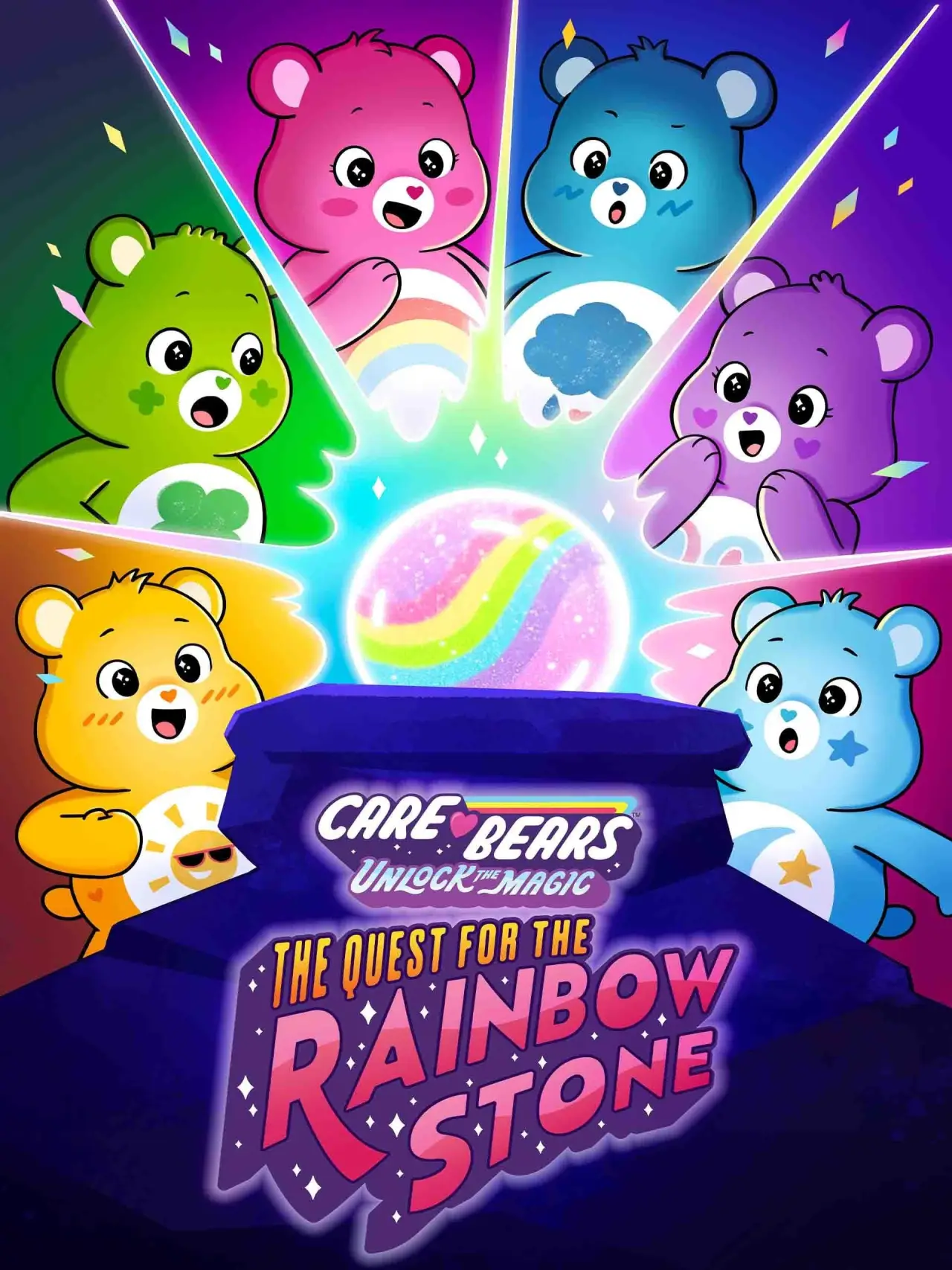 Plakat filmowy "Care Bears: Unlock the Magic - The Quest for the Rainbow Stone"