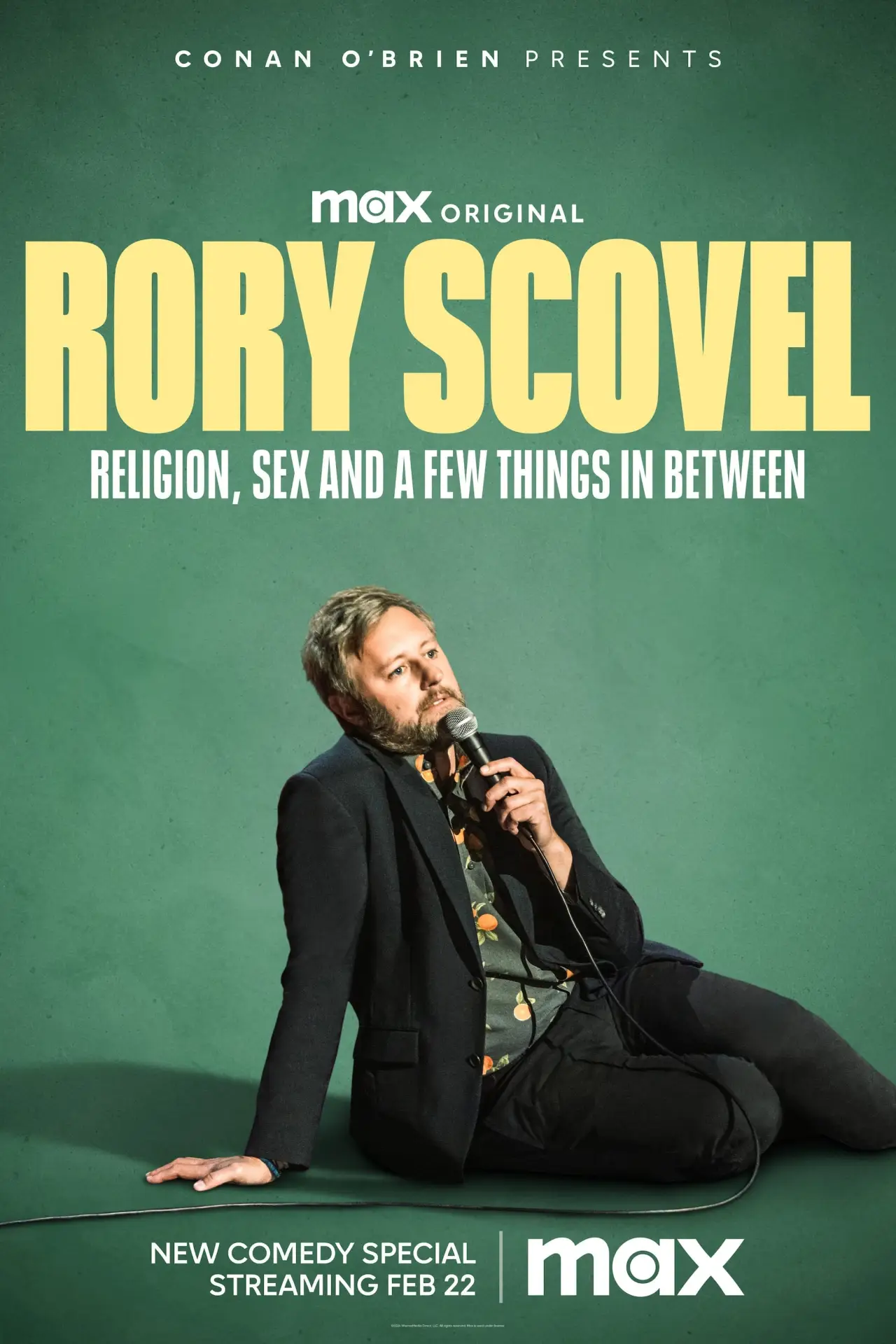 Plakat filmowy "Rory Scovel: Religion, Sex and a Few Things In Between"