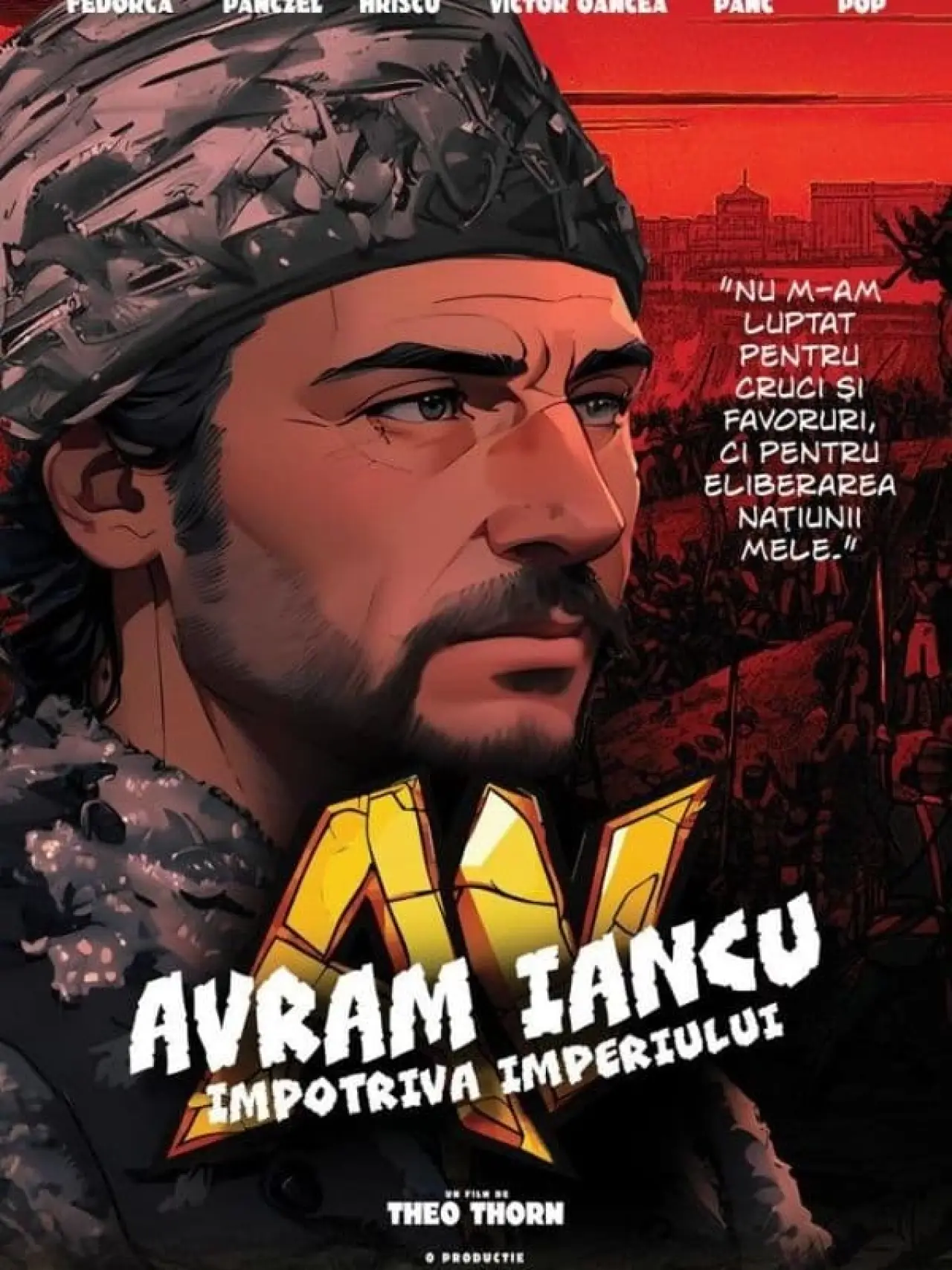 Plakat filmowy "Avram Iancu împotriva imperiului"