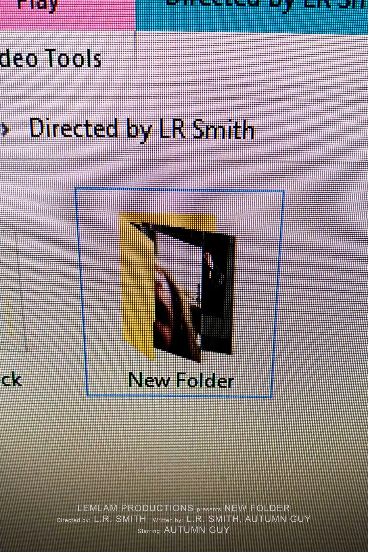 Plakat filmowy "New Folder"