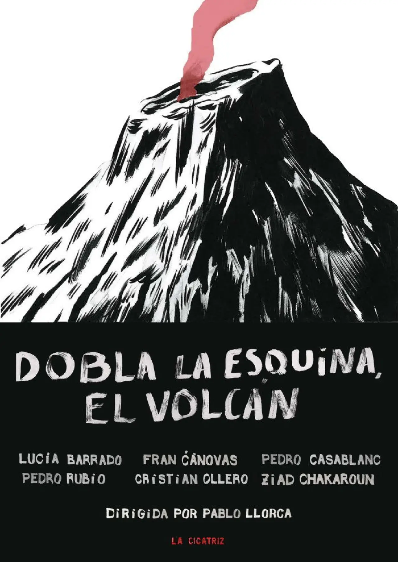 Plakat filmowy "Dobla la esquina, el volcán"