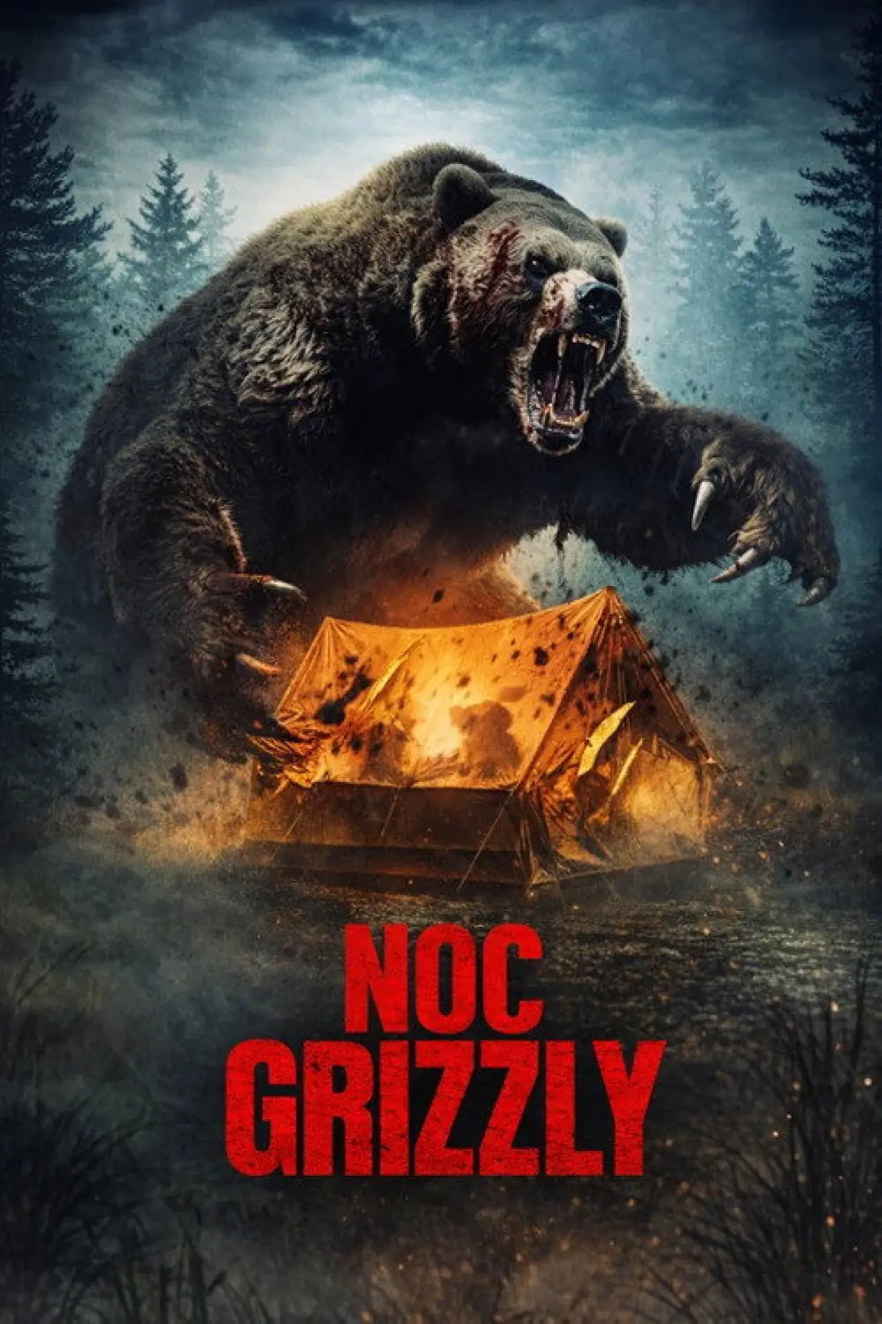 Plakat filmowy "Noc Grizzly"