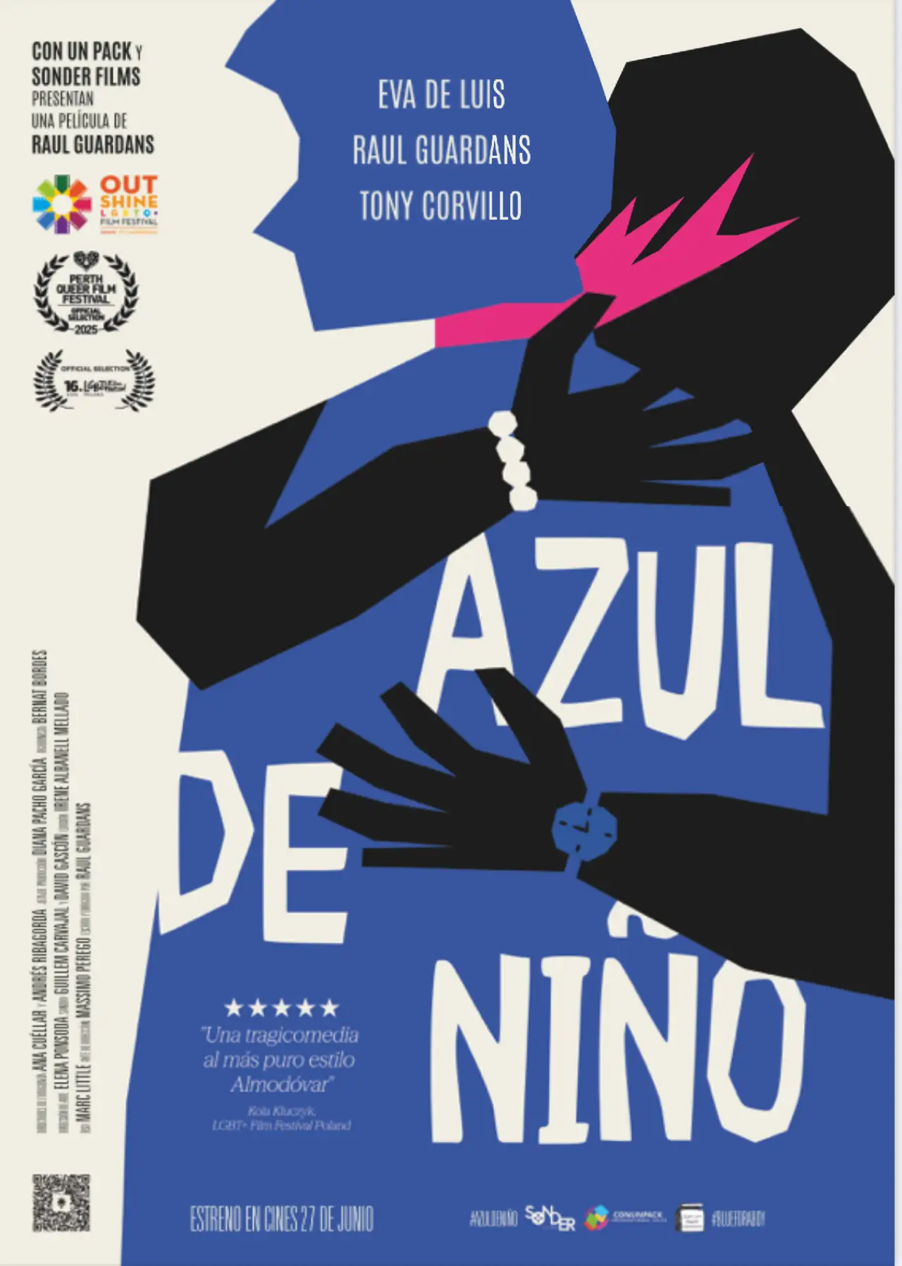 Plakat filmowy "Chłopców ubiera się na niebiesko"