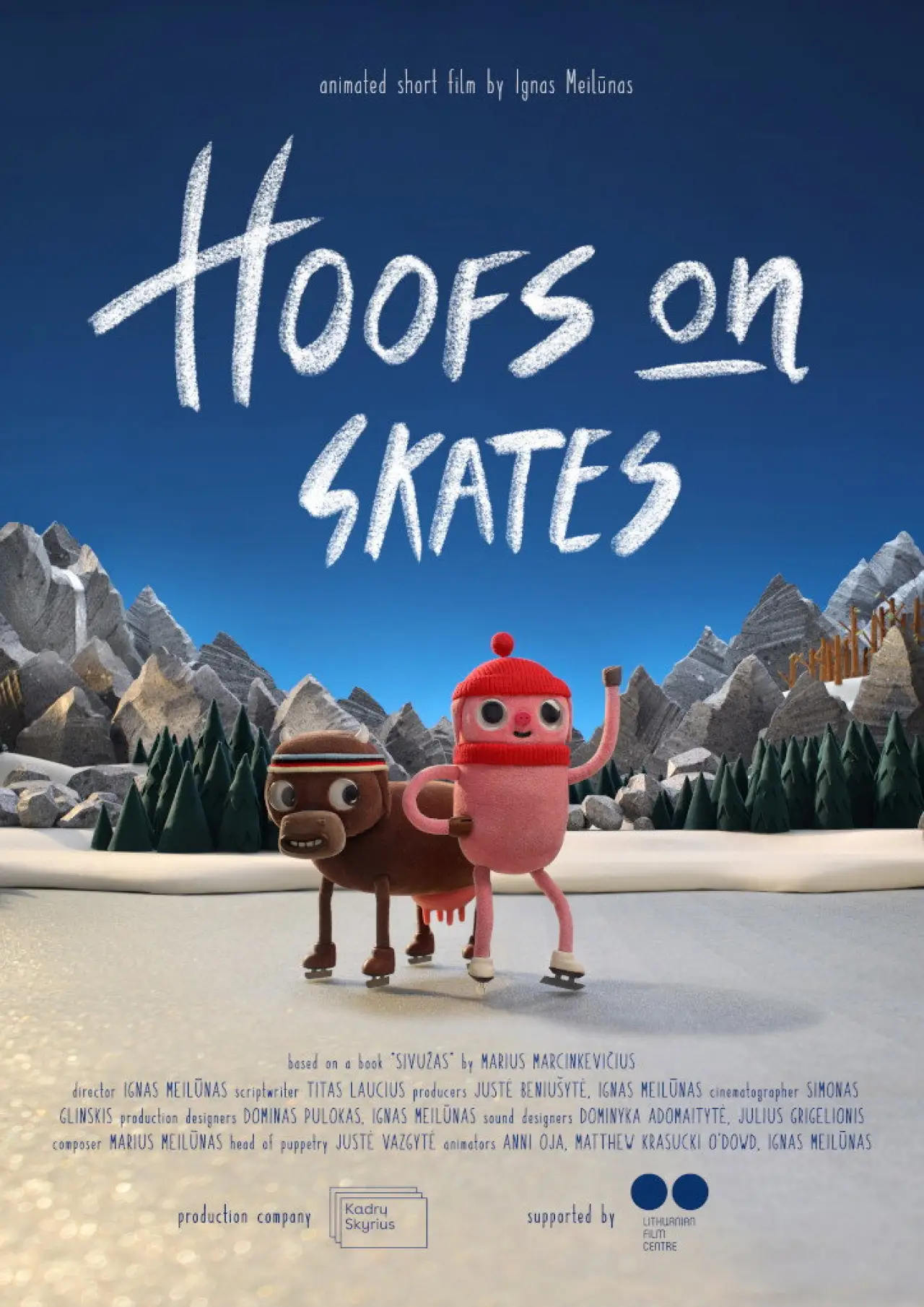 Plakat filmowy "Kopyta i łyżwy"