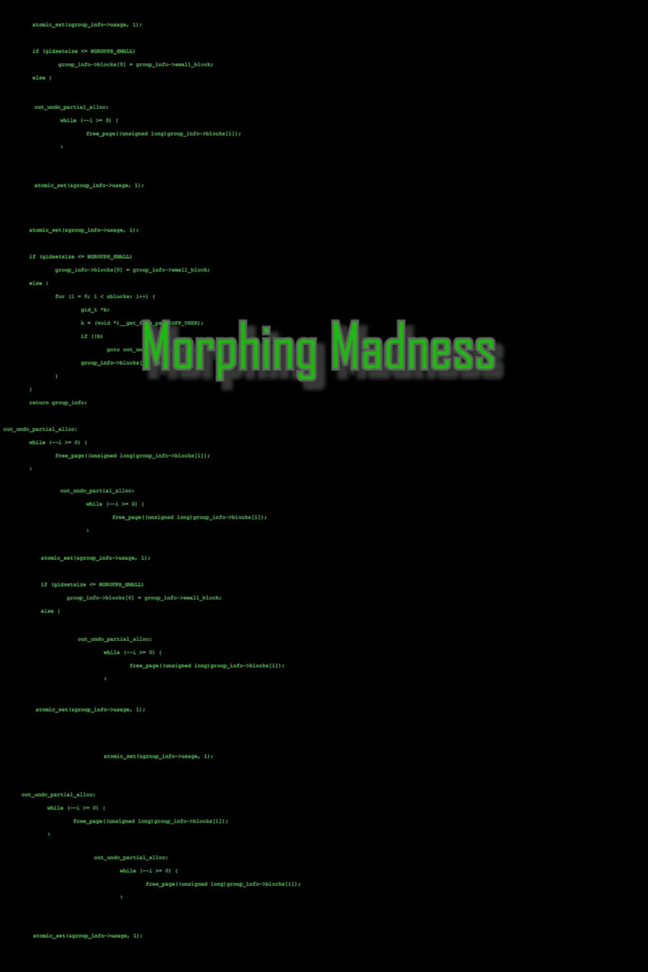 Plakat filmowy "Morphing Madness"