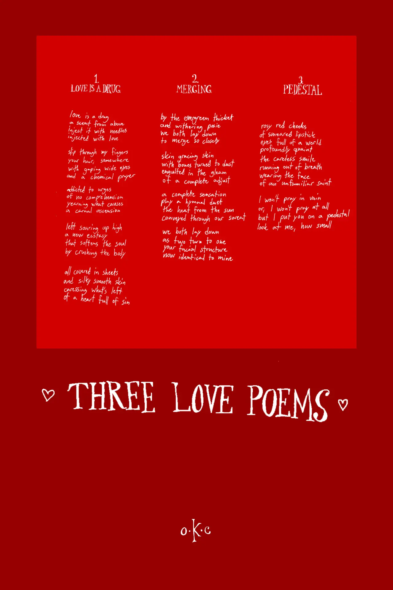 Plakat filmowy "Three Love Poems"