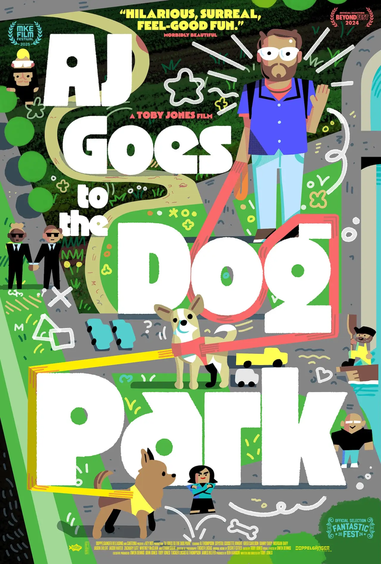 Plakat filmowy "AJ Goes to the Dog Park"