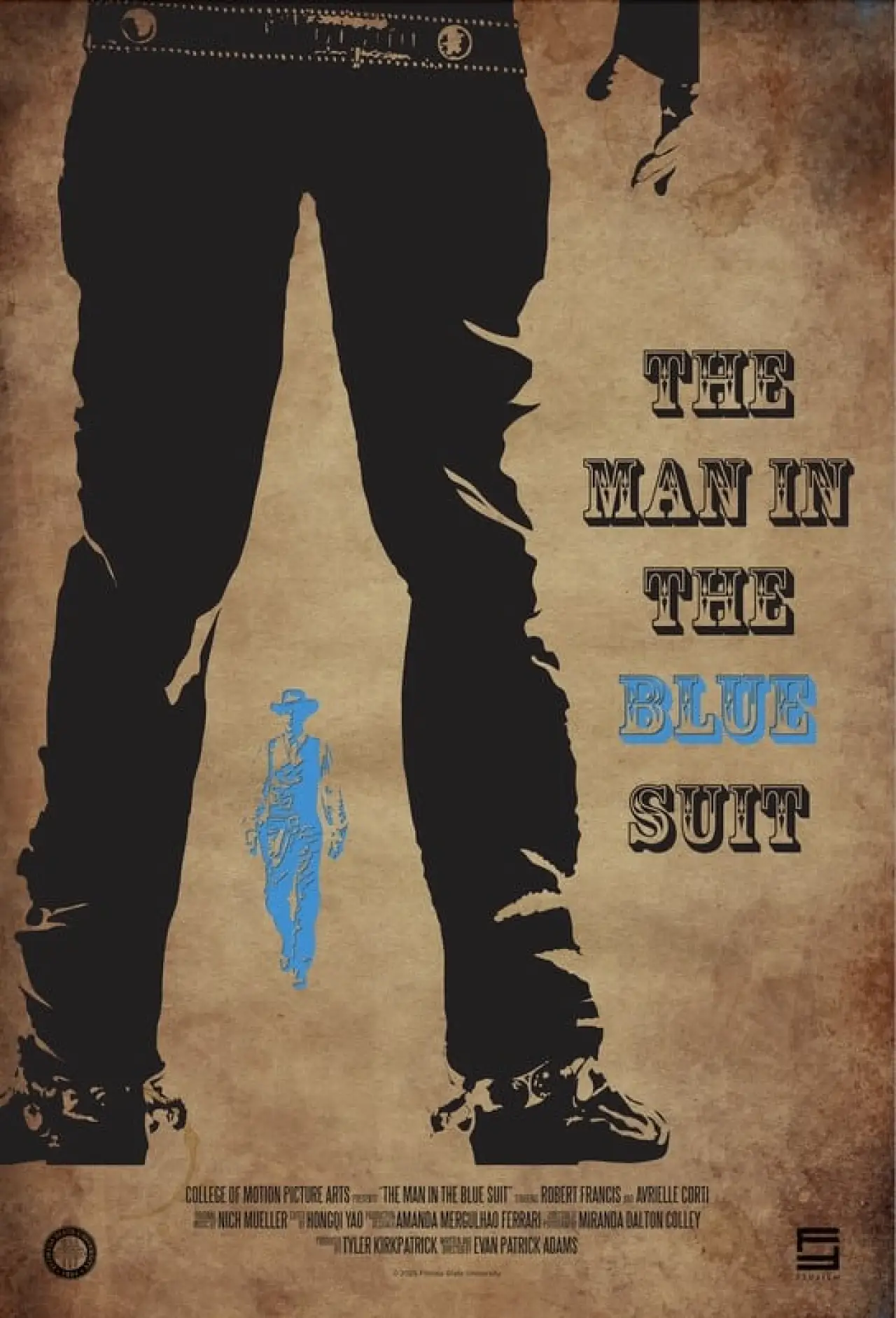 Plakat filmowy "The Man in the Blue Suit"