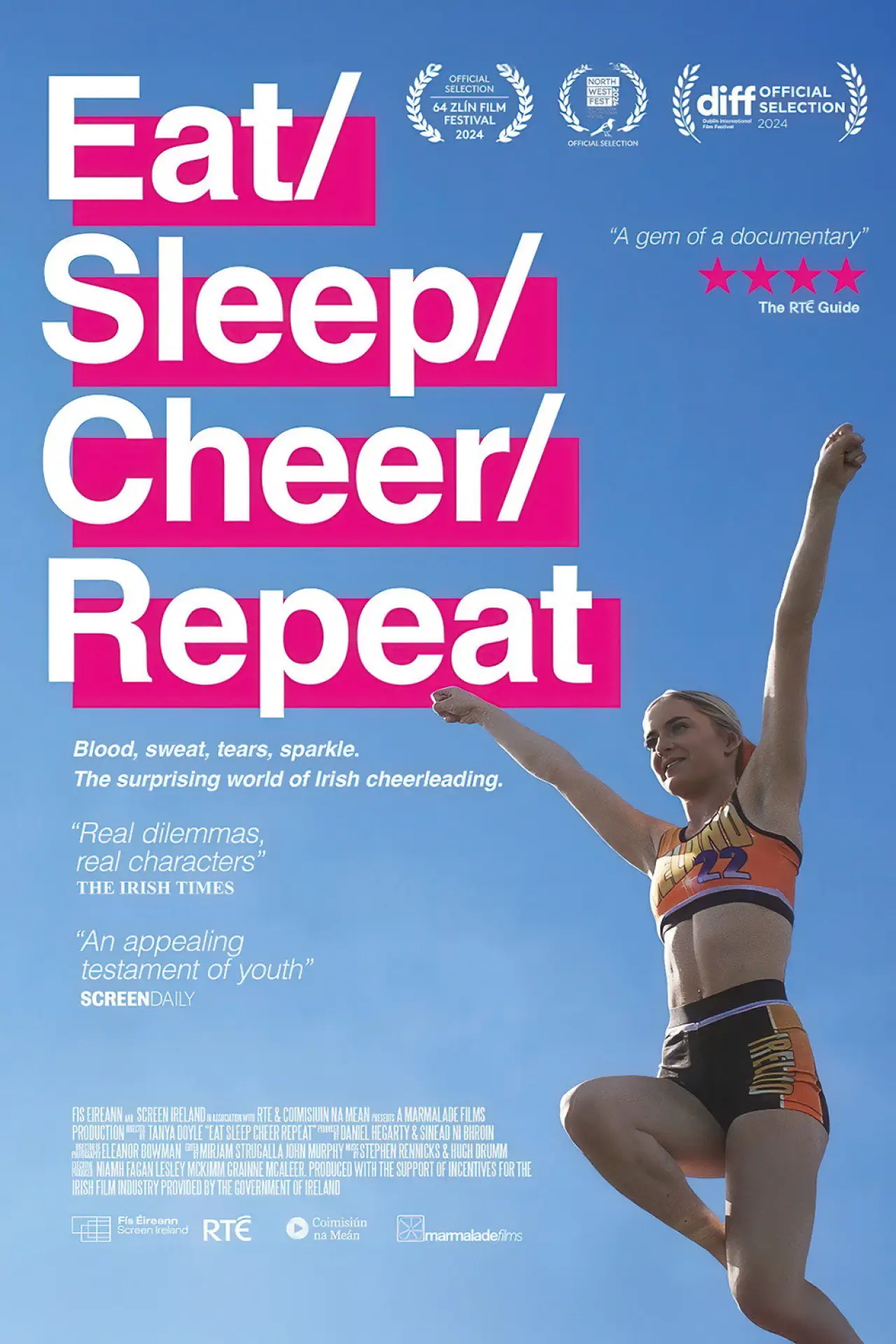 Plakat filmowy "Eat / Sleep / Cheer / Repeat"