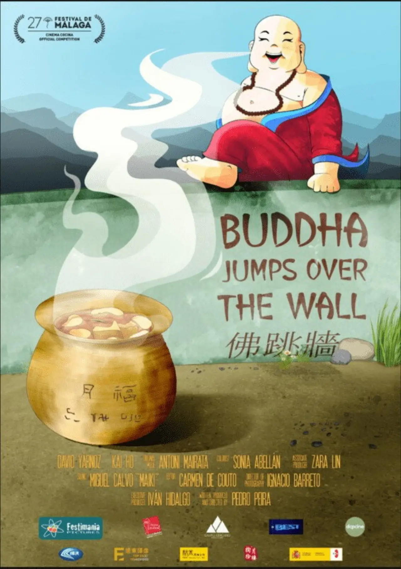 Plakat filmowy "Buddha Jumps Over the Wall"