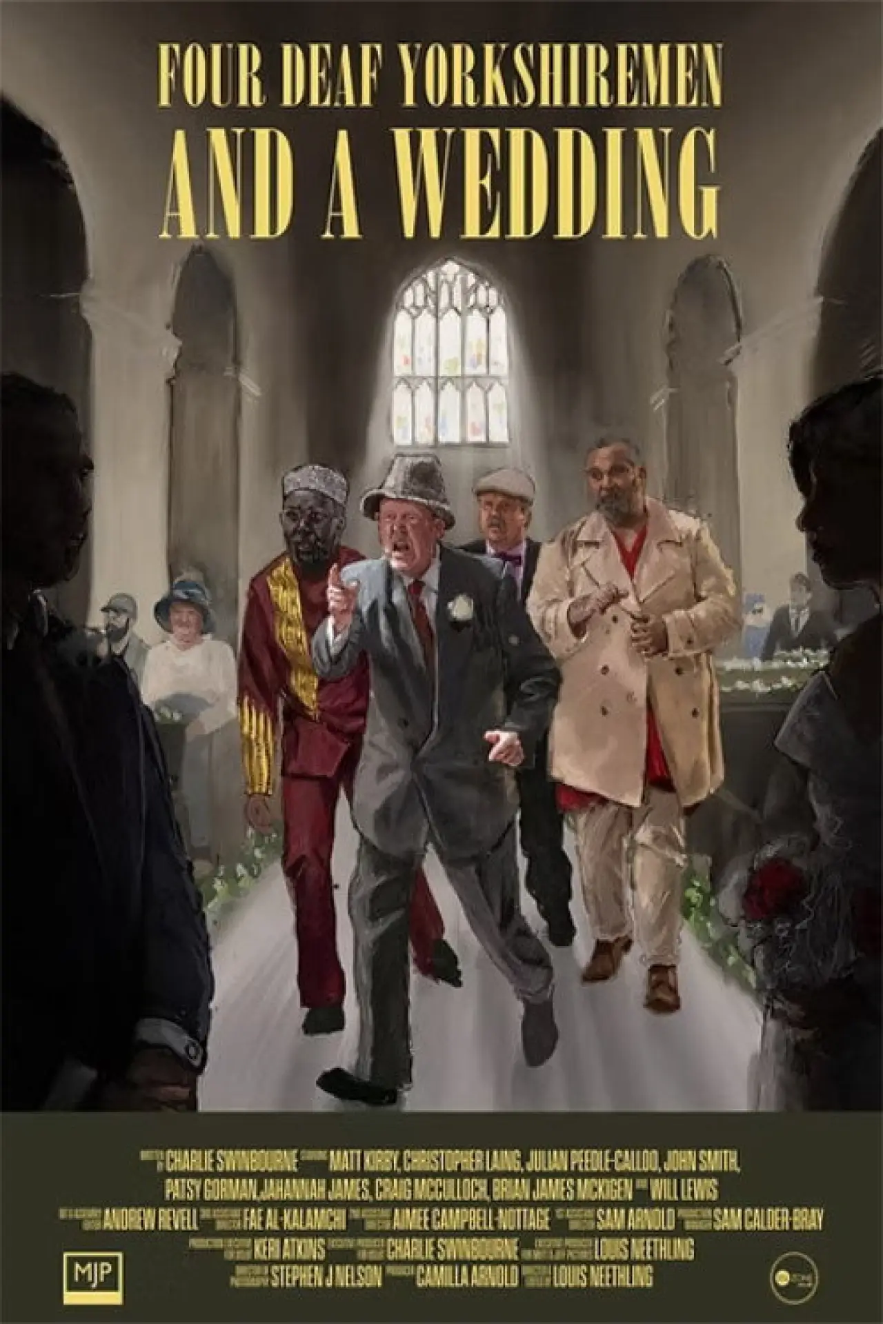 Plakat filmowy "Four Deaf Yorkshiremen and a Wedding"