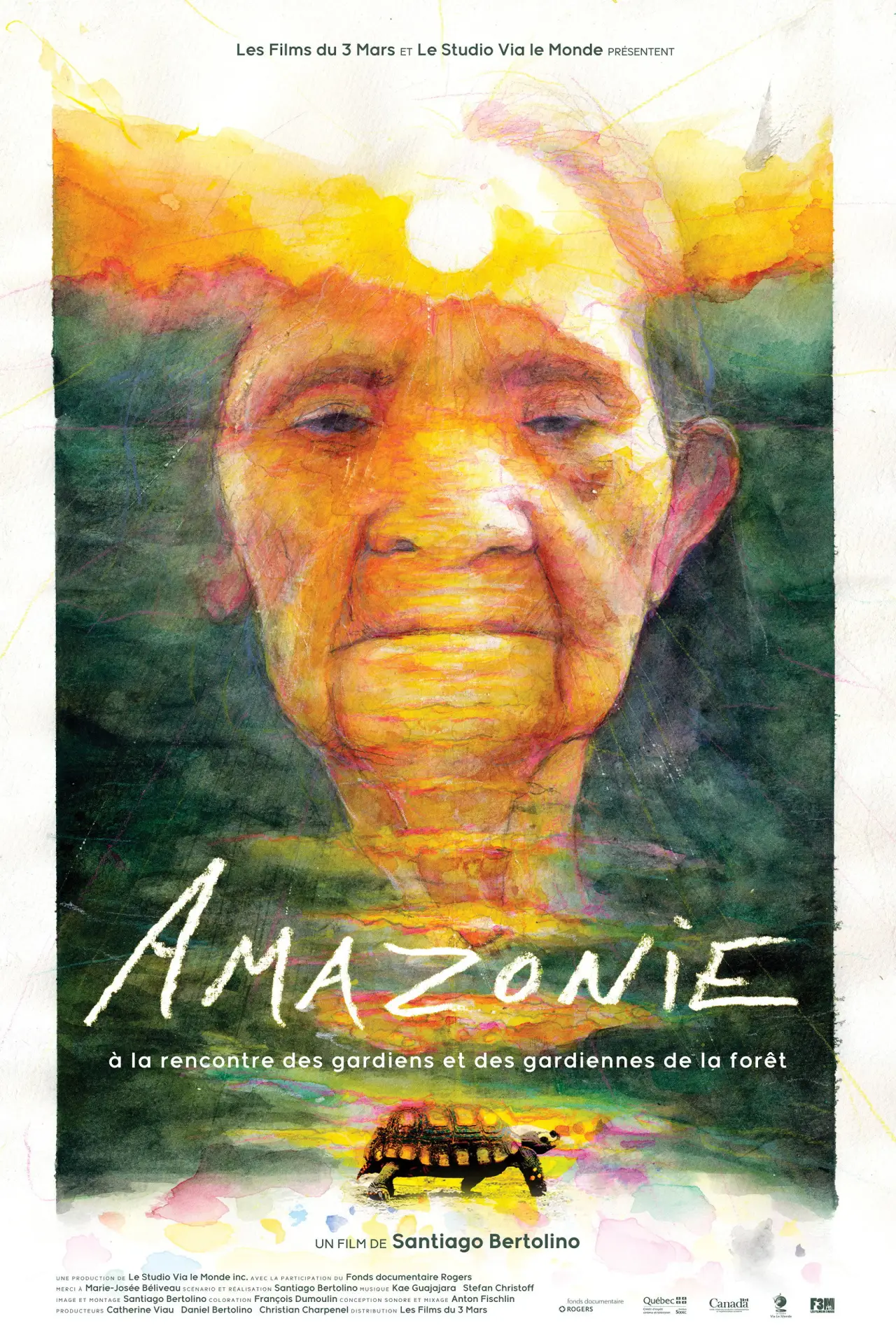 Plakat filmowy "Amazonie, à la rencontre des gardiens et des gardiennes de la forêt"