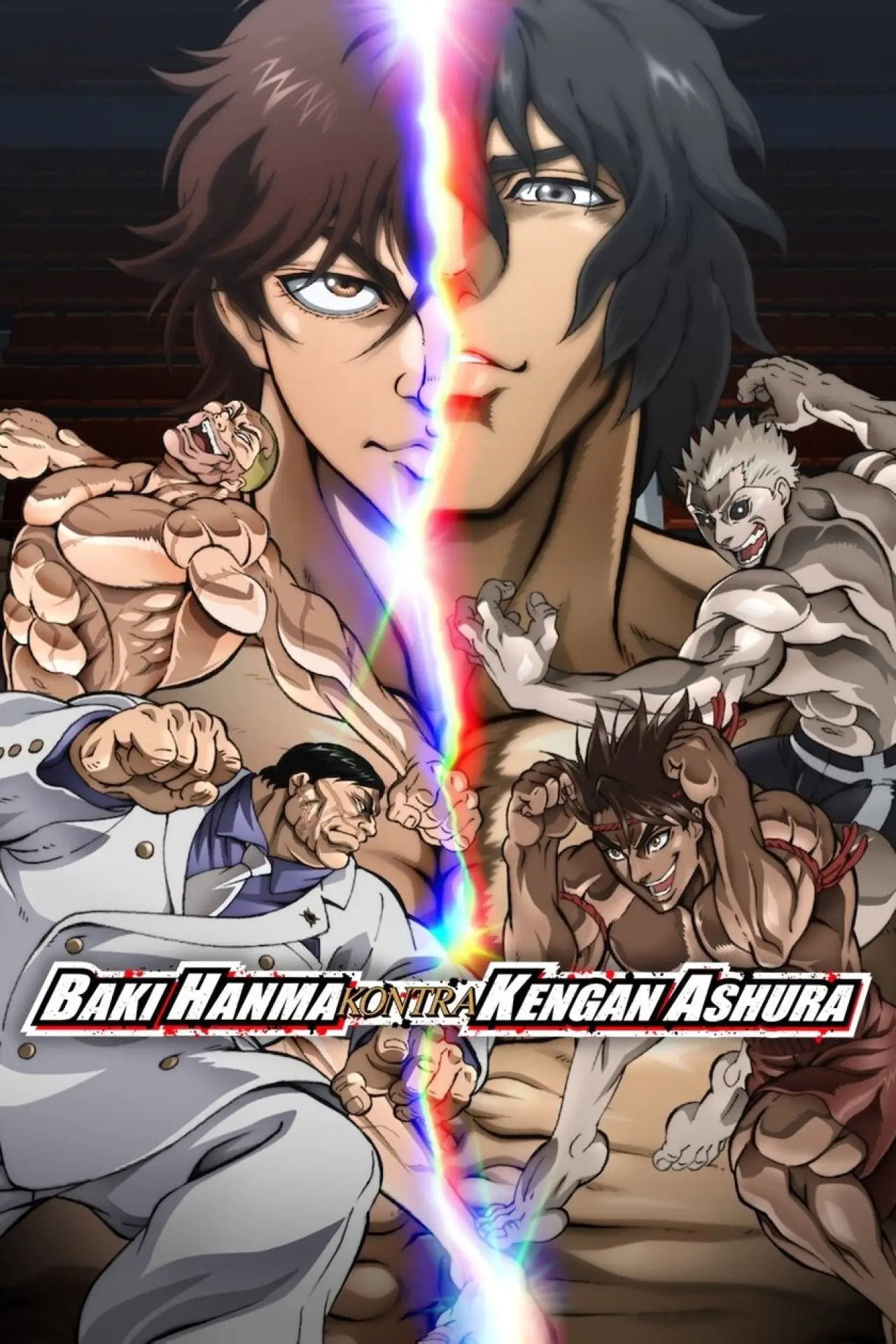 Plakat filmowy "Baki Hanma kontra Kengan Ashura"