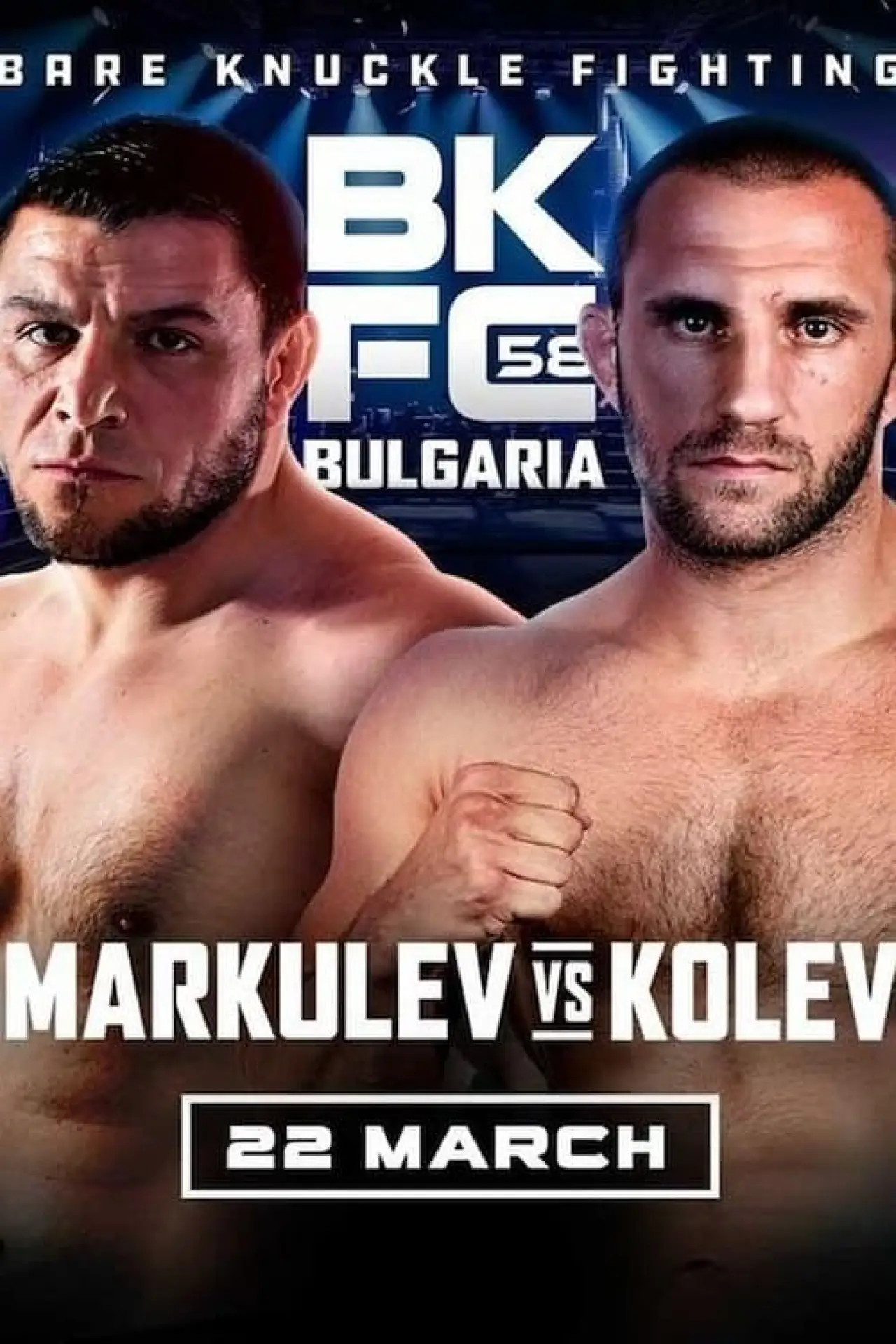 Plakat filmowy "BKFC 58: BULGARIA Markulev vs Kolev"
