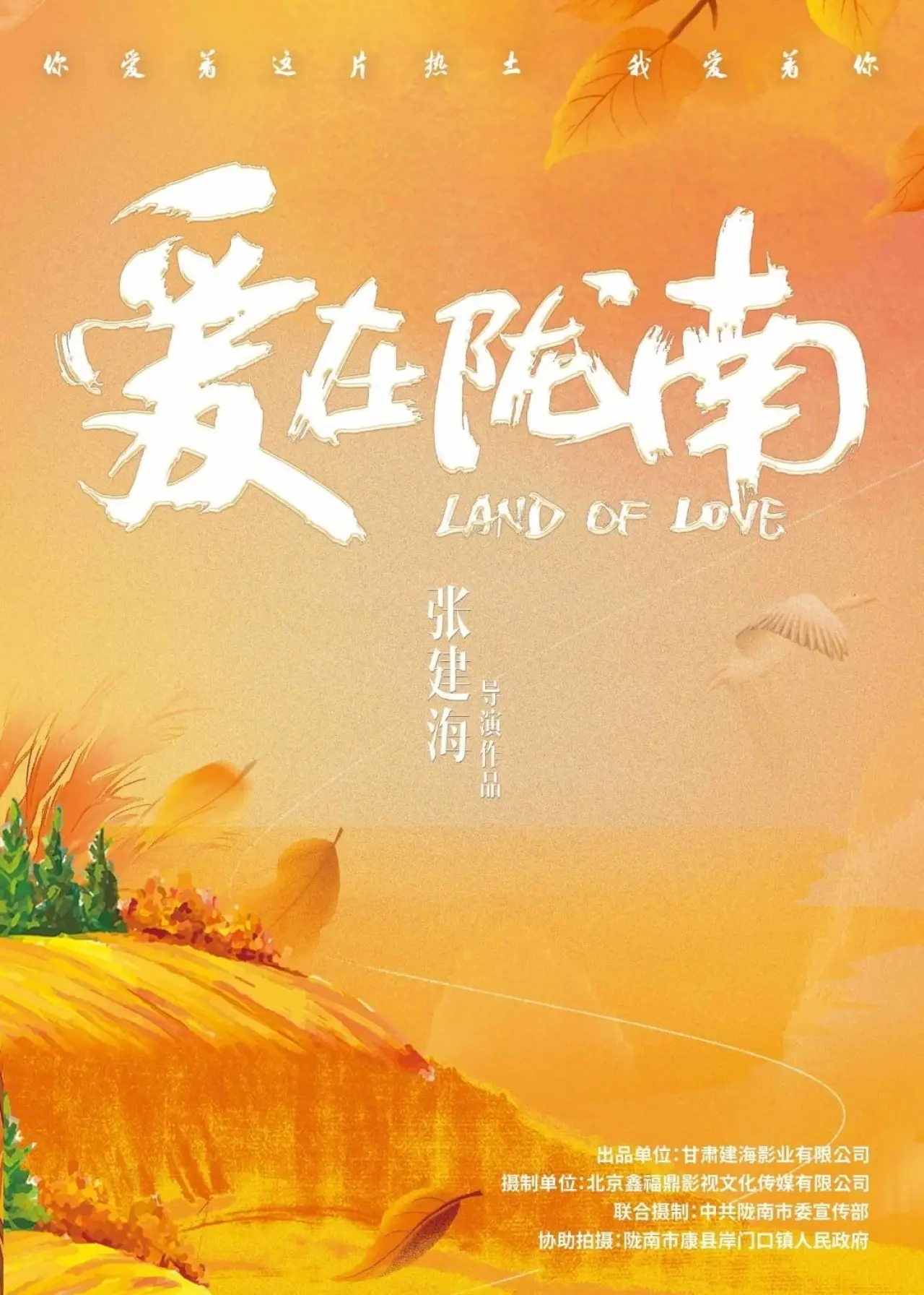 Plakat filmowy "爱在陇南"