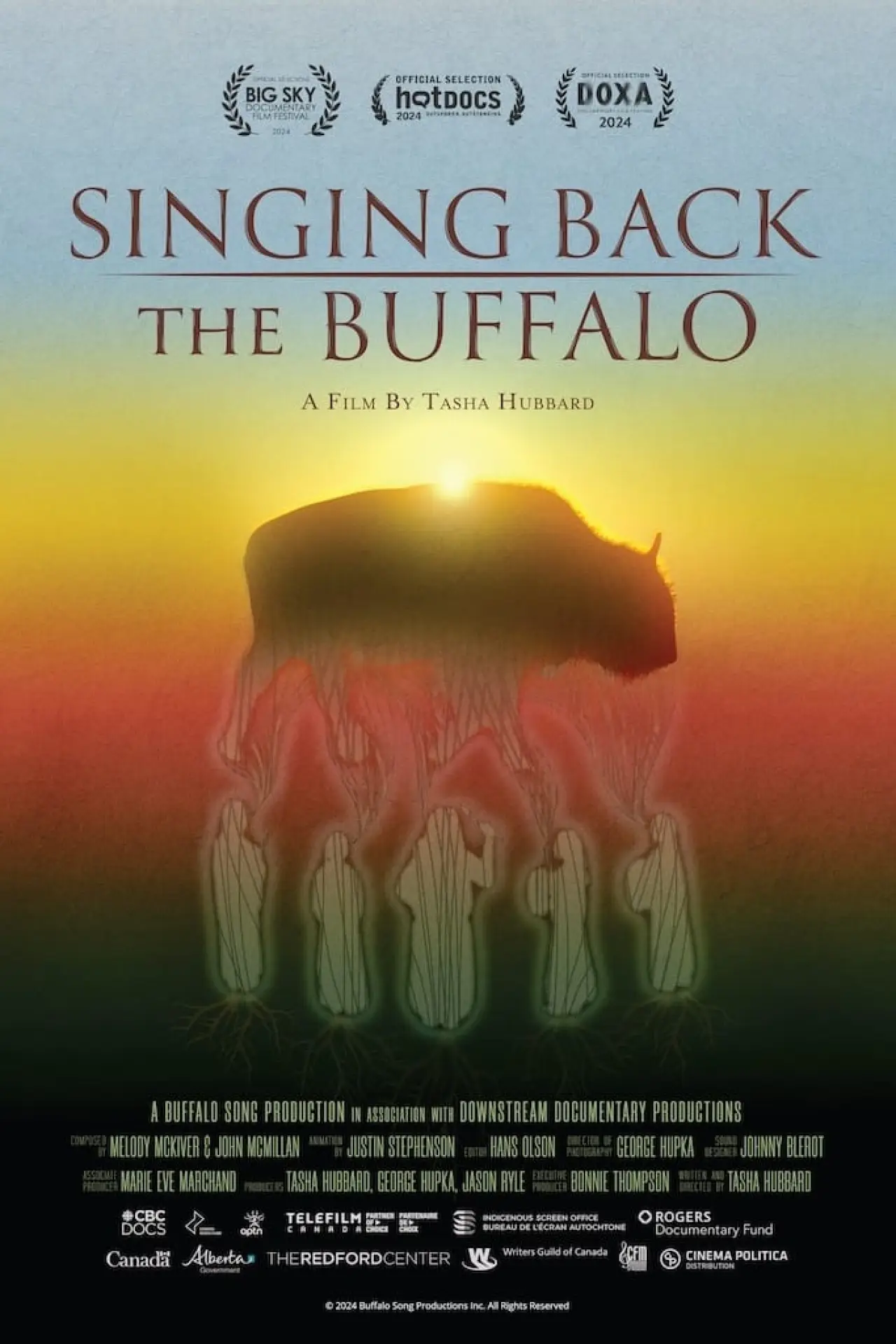 Plakat filmowy "Singing Back the Buffalo"