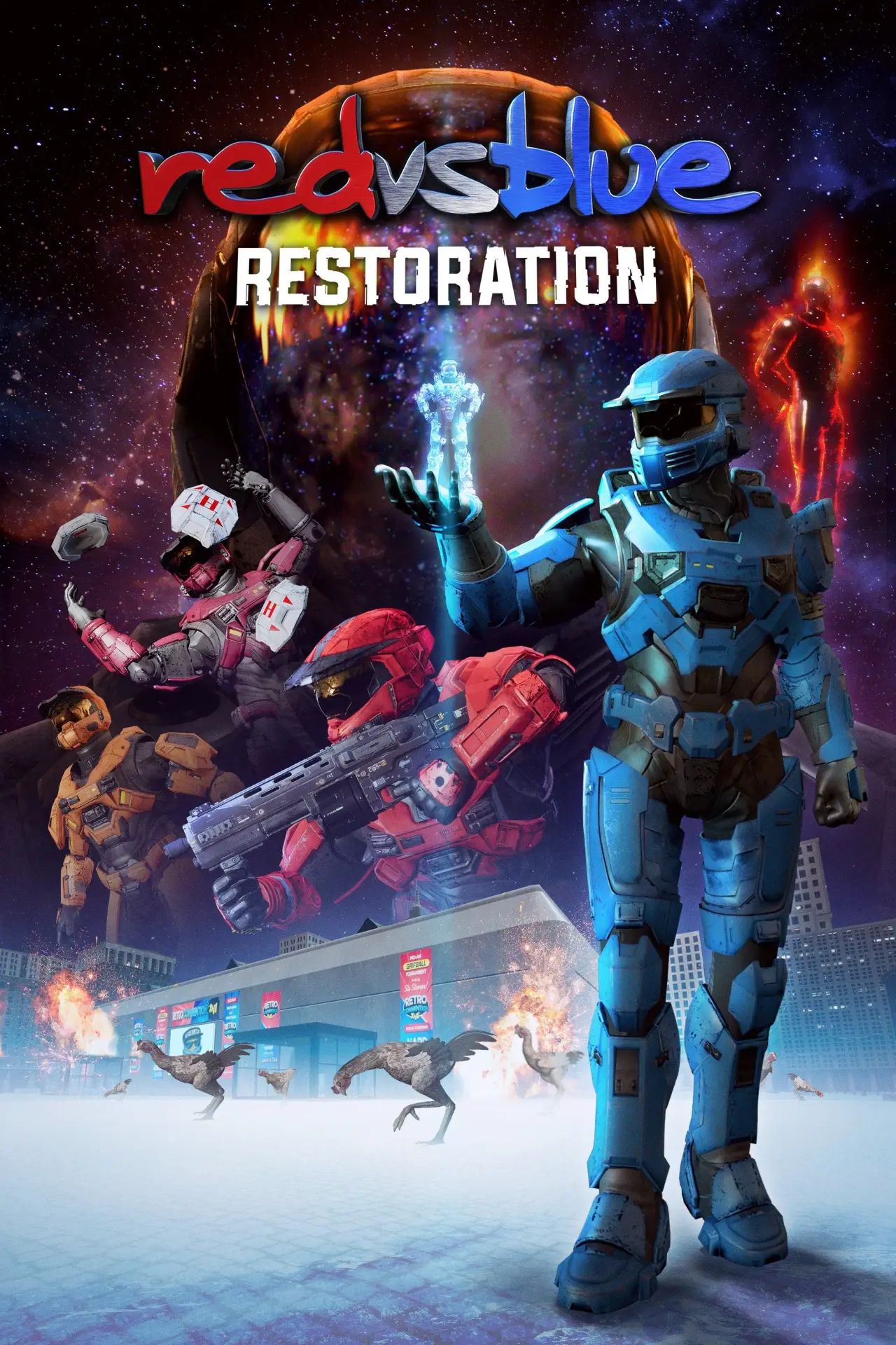 Plakat filmowy "Red vs. Blue: Restoration"