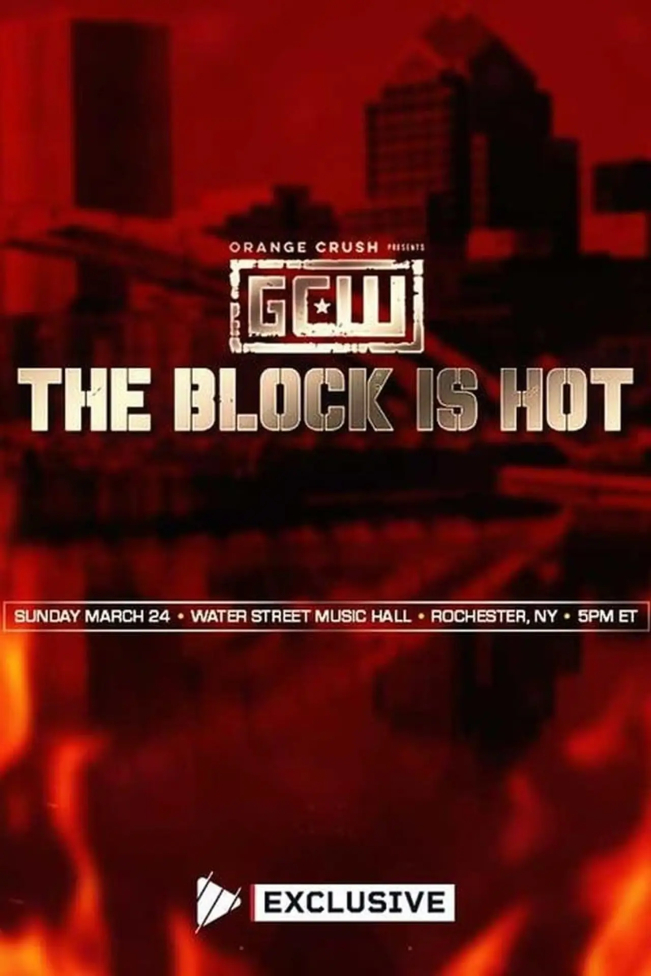Plakat filmowy "GCW The Block is Hot 2024"