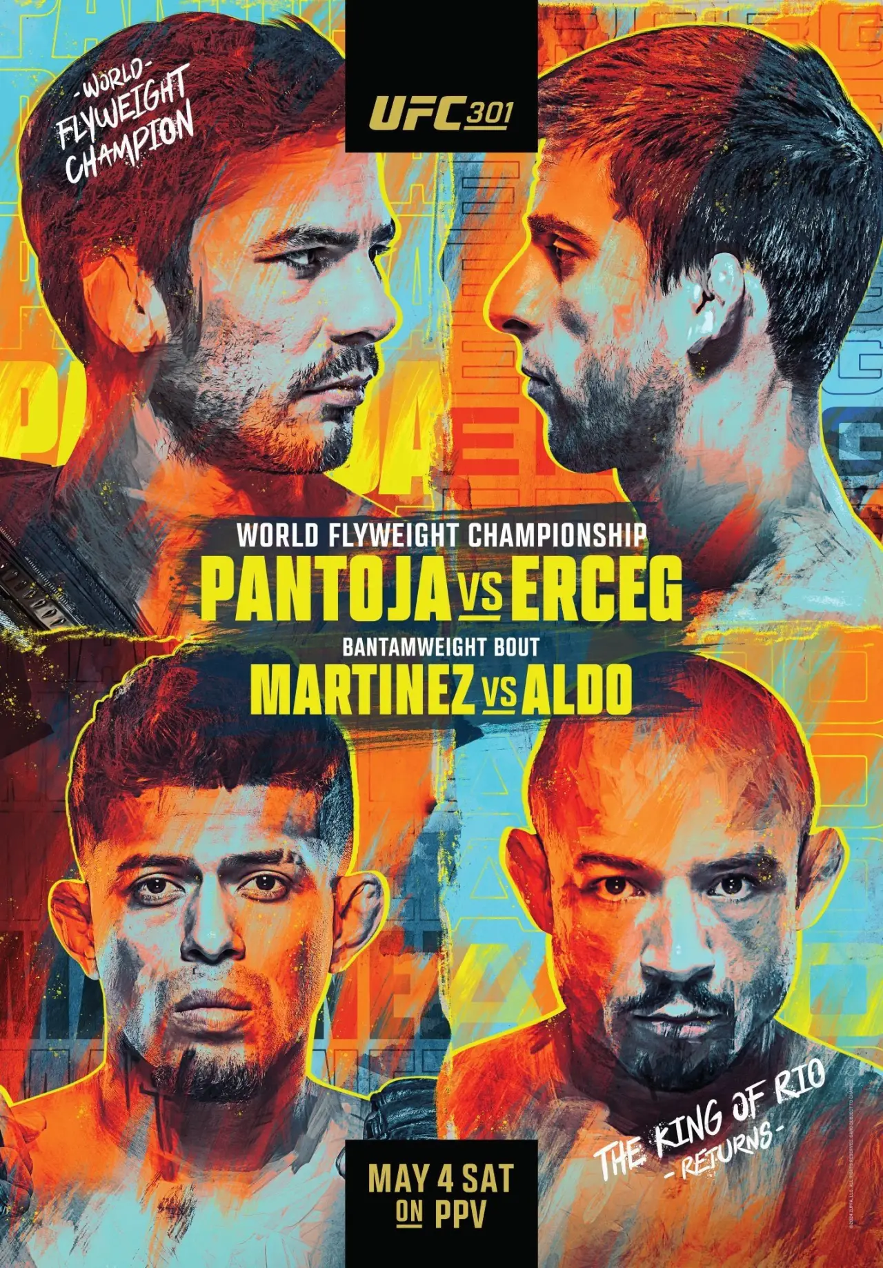 Plakat filmowy "UFC 301: Pantoja vs. Erceg"