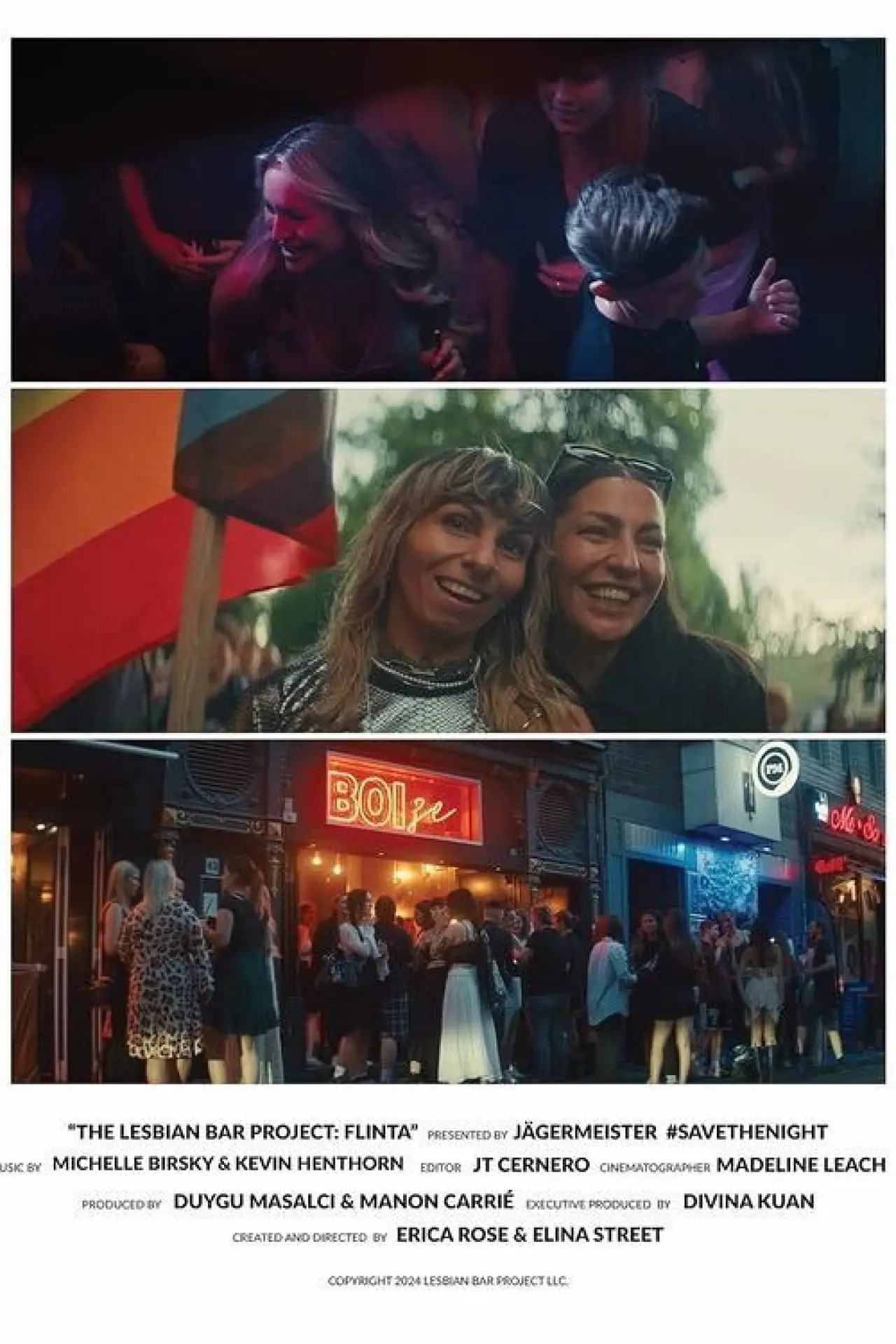 Plakat filmowy "The Lesbian Bar Project: FLINTA"