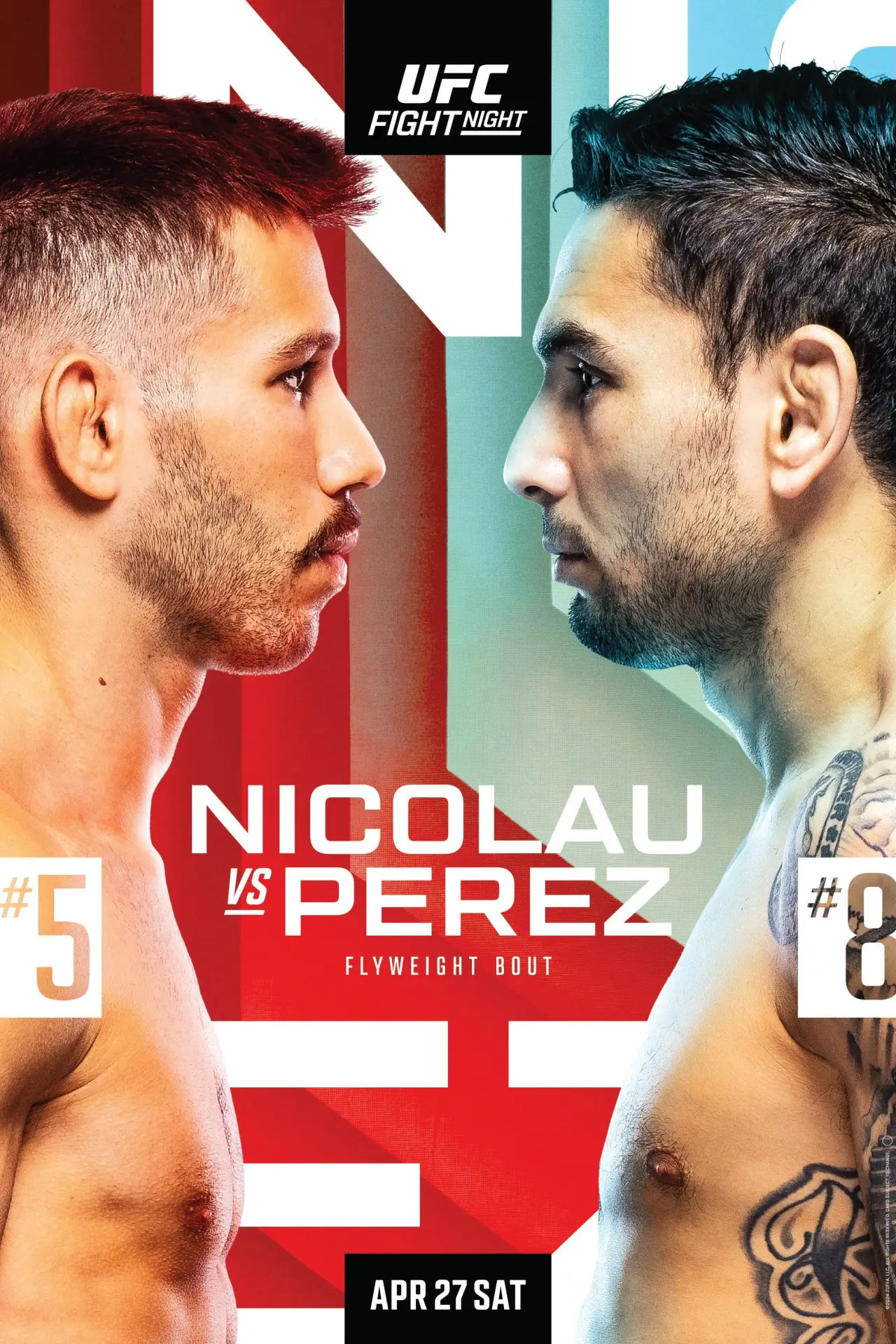 Plakat filmowy "UFC on ESPN 55: Nicolau vs. Perez"