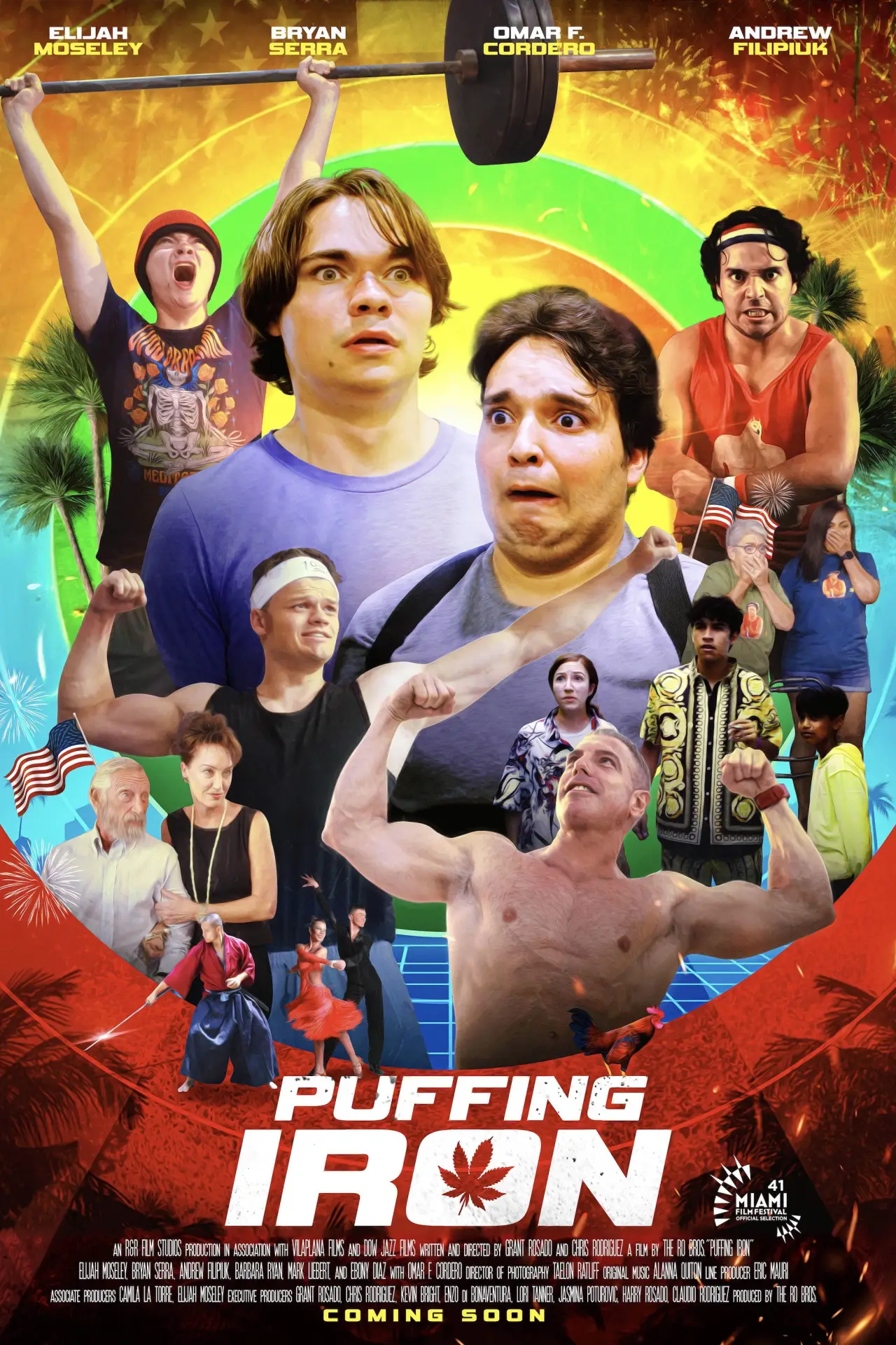 Plakat filmowy "Puffing Iron"