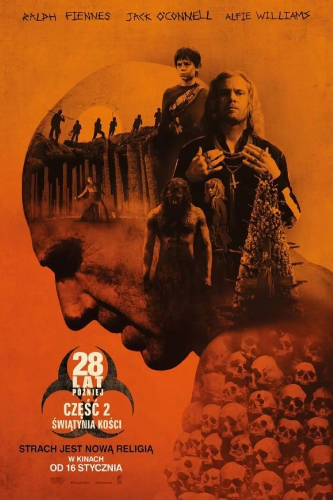 Plakat filmowy "28 lat później: Świątynia kości"