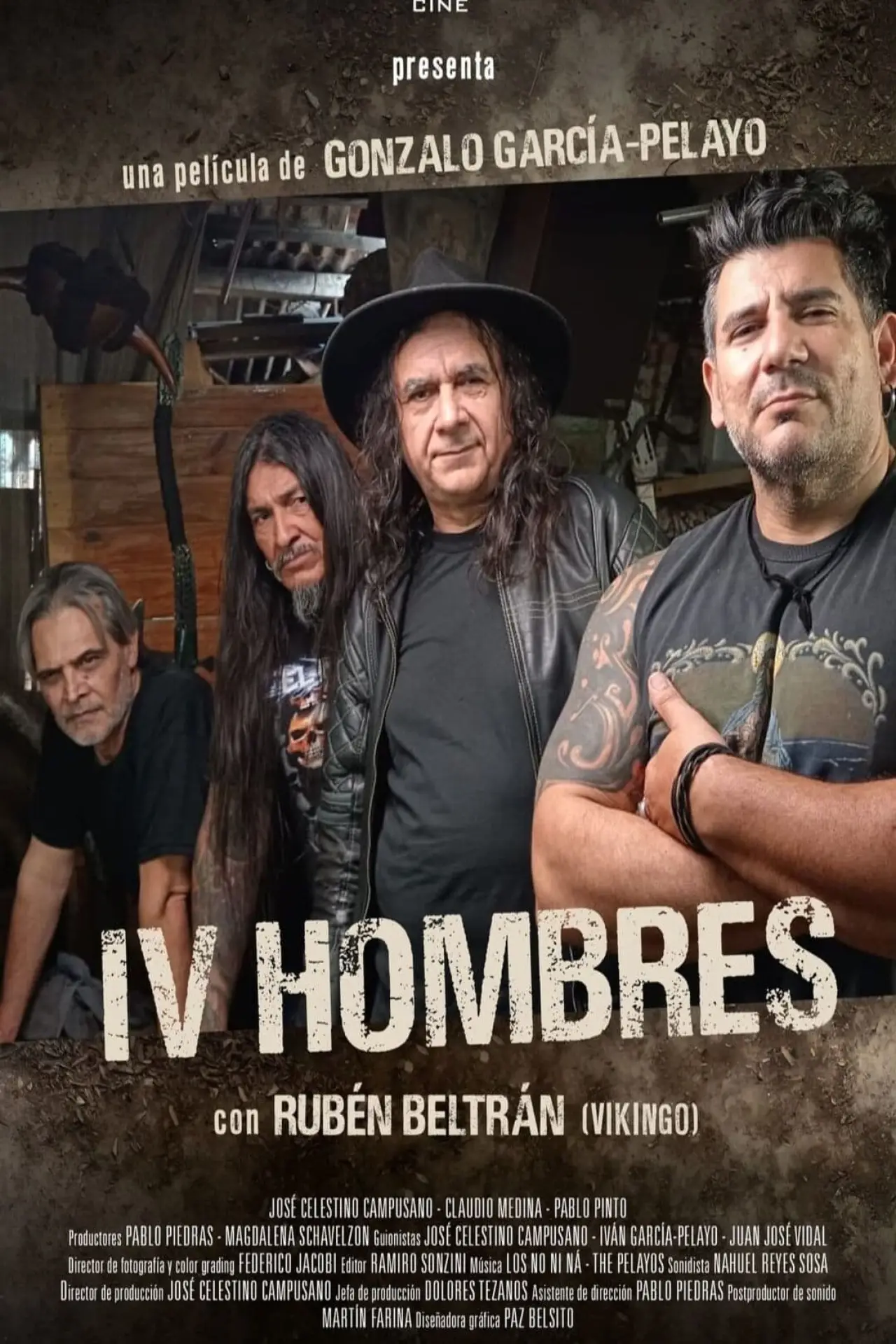 Plakat filmowy "Cuatro hombres"