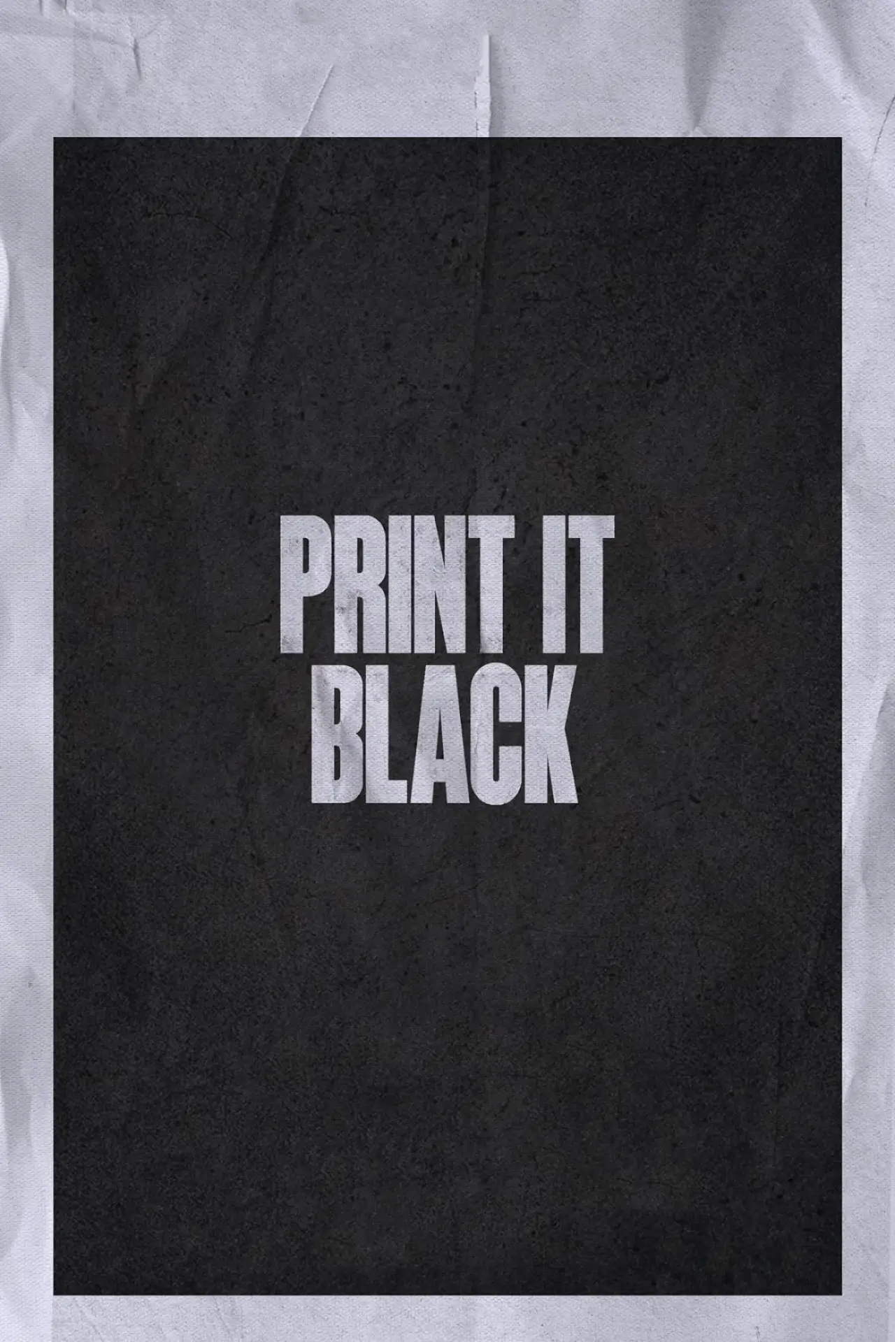 Plakat filmowy "Print It Black"
