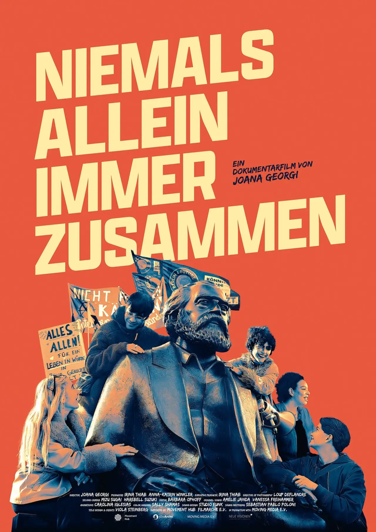 Plakat filmowy "Niemals allein, immer zusammen"