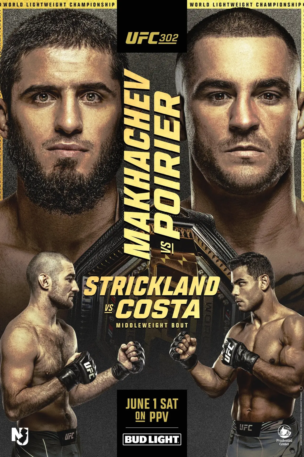 Plakat filmowy "UFC 302: Makhachev vs. Poirier"