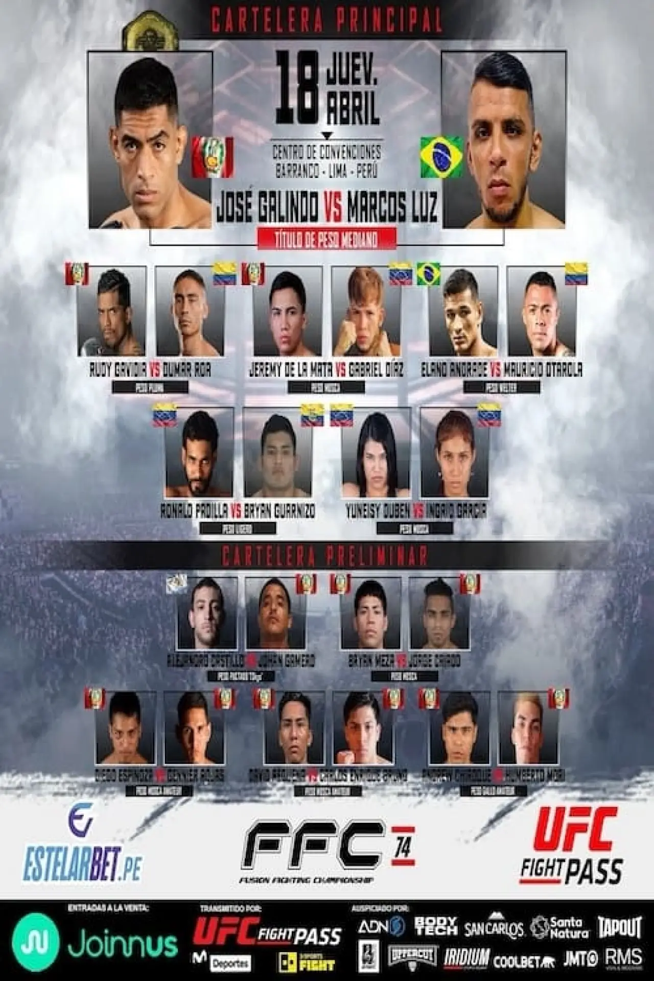 Plakat filmowy "FFC 74: Galindo vs. Luz"