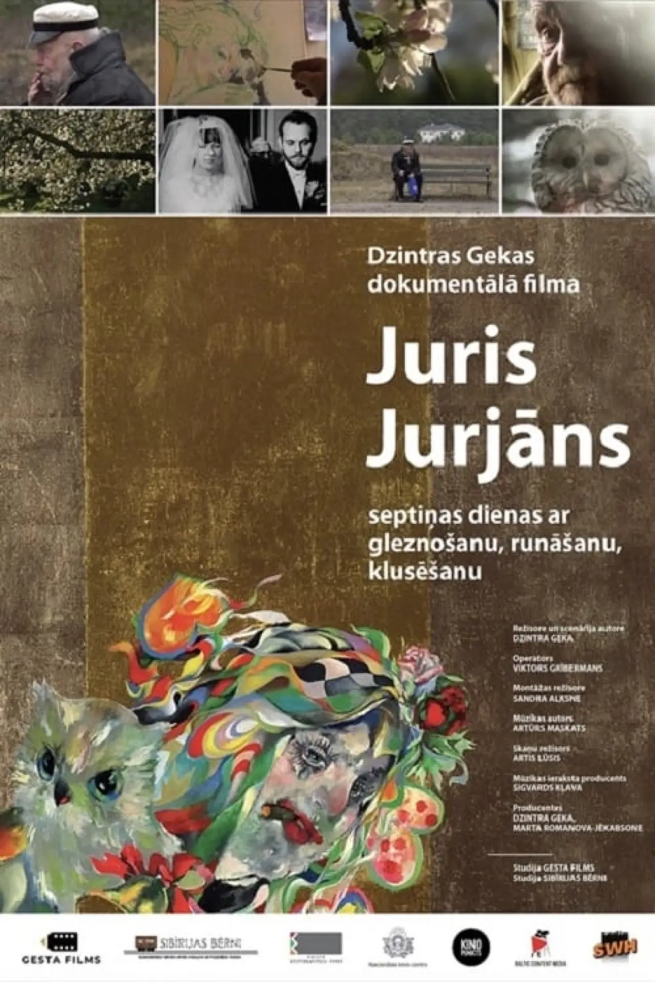 Plakat filmowy "Juris Jurjāns. Septiņas dienas ar gleznošanu, runāšanu, klusēšanu"