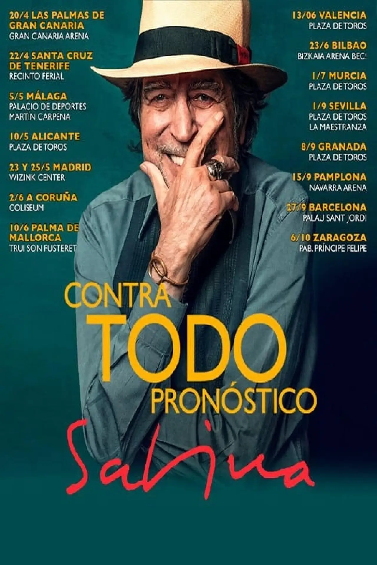 Plakat filmowy "Joaquín Sabina: Contra todo pronóstico"