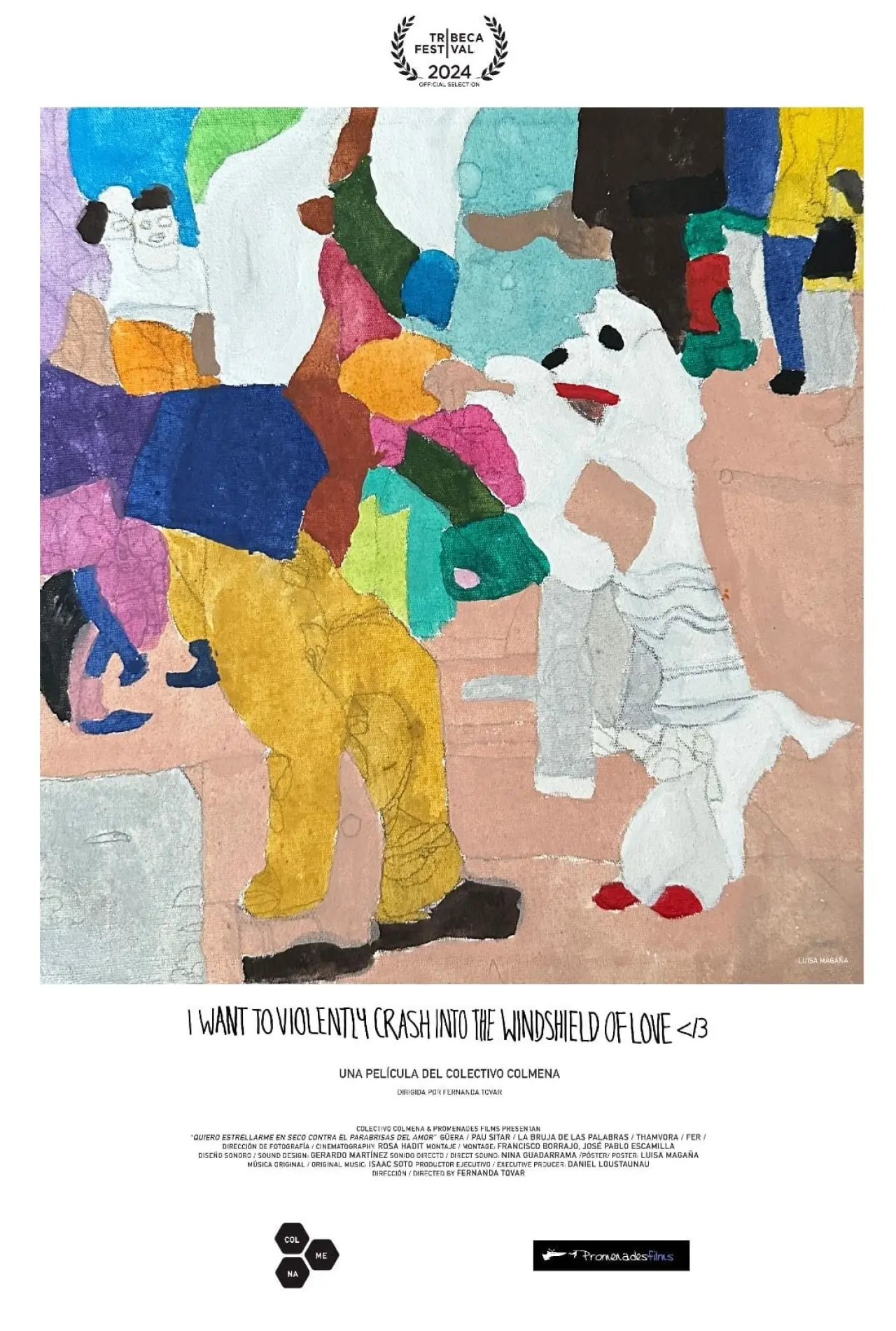 Plakat filmowy "Quiero estrellarme en seco contra el parabrisas del amor"