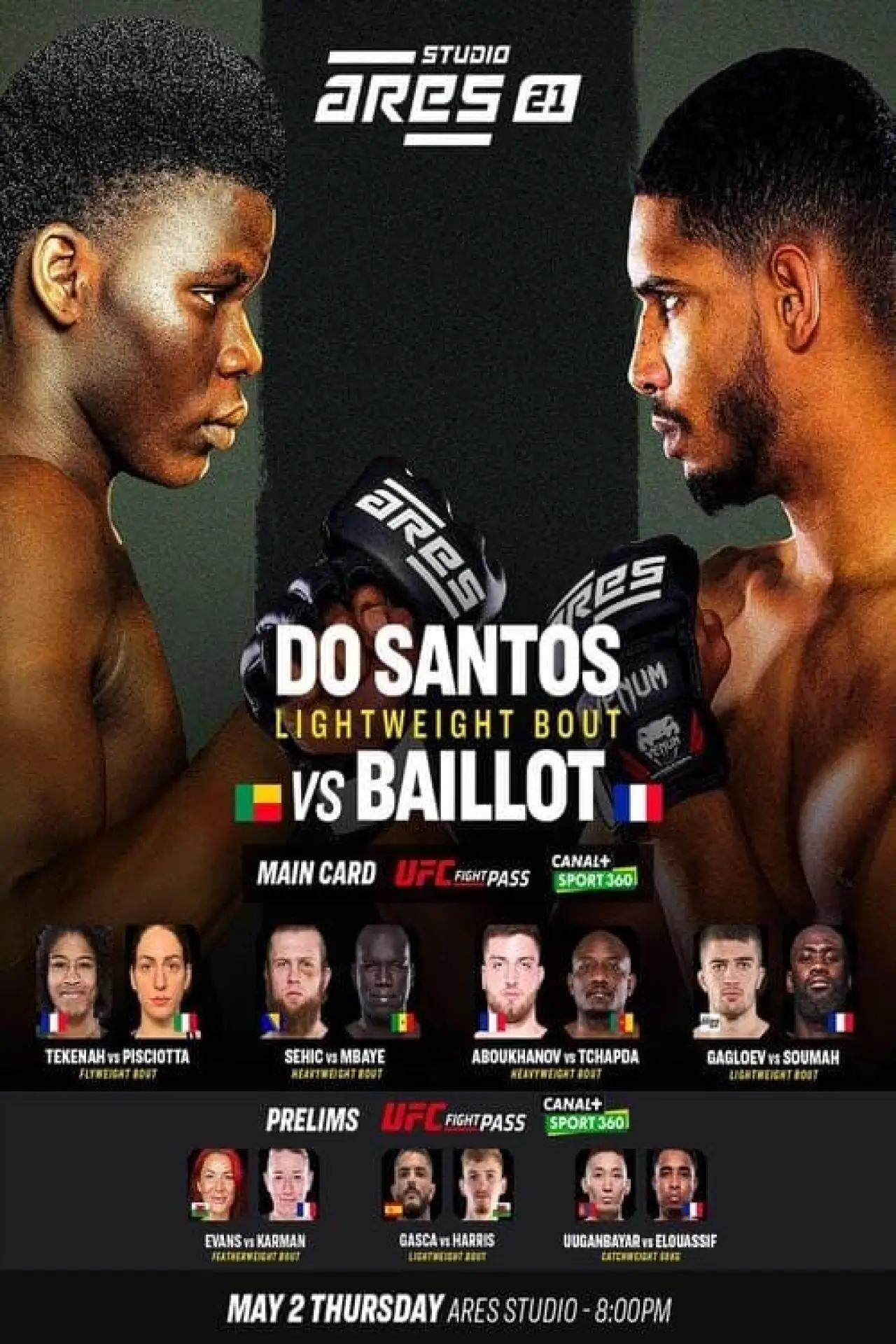 Plakat filmowy "ARES 21: Do Santos vs. Baillot"